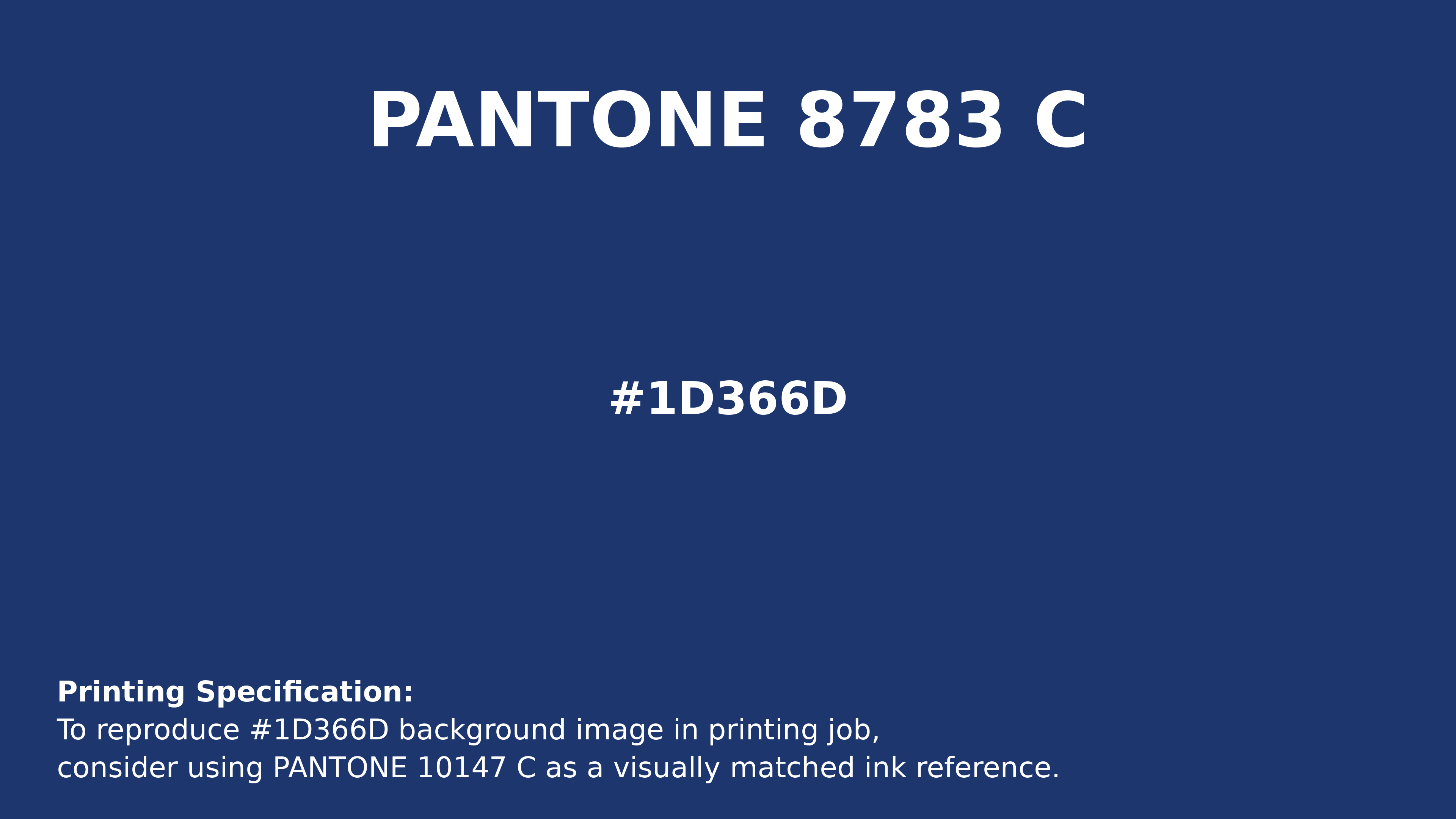 Professional Pantone color reference guide for Pantone 8783 C Color | Hex color Code #1d366d. Perfect for printing specifications and color matching in production. #pantone #colormatching #printing #1d366d