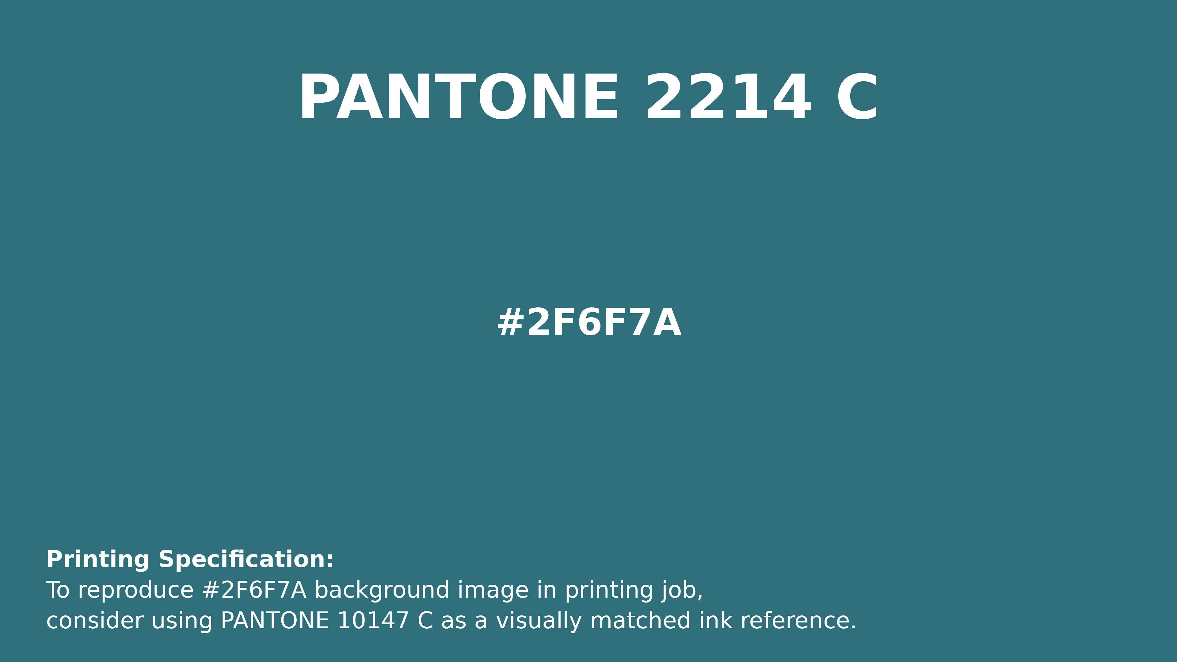 Professional Pantone color reference guide for Pantone 2214 C Color | Hex color Code #2f6f7a. Perfect for printing specifications and color matching in production. #pantone #colormatching #printing #2f6f7a
