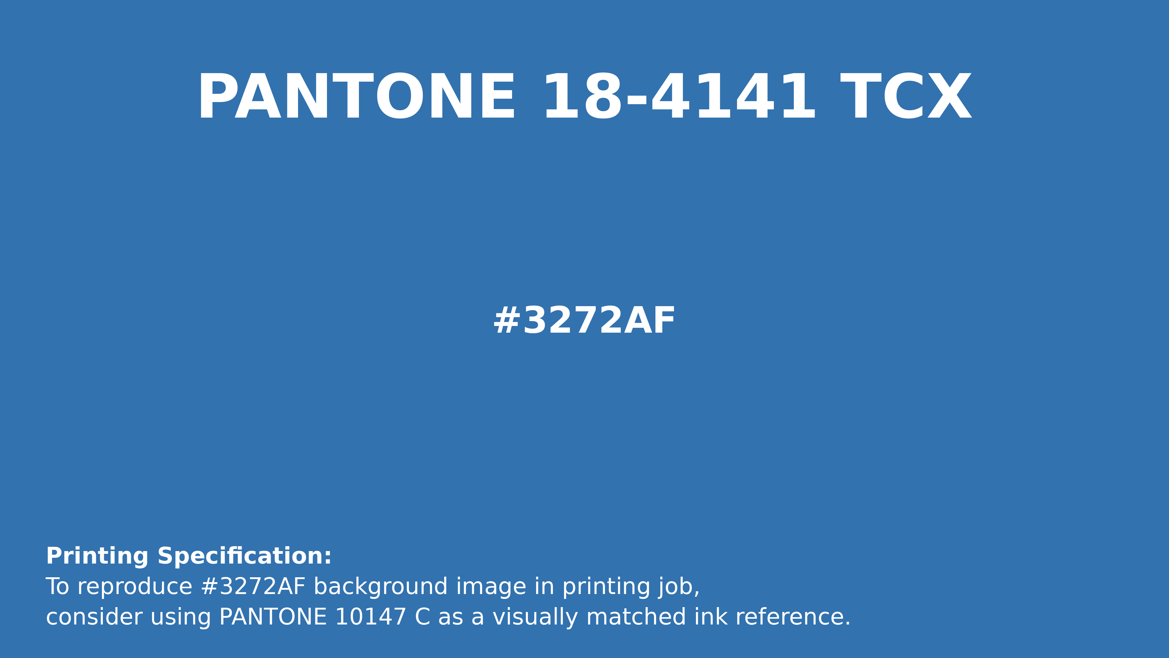 Hex Color #3272af | Printing Match PANTONE 18-4141 TCX | Color