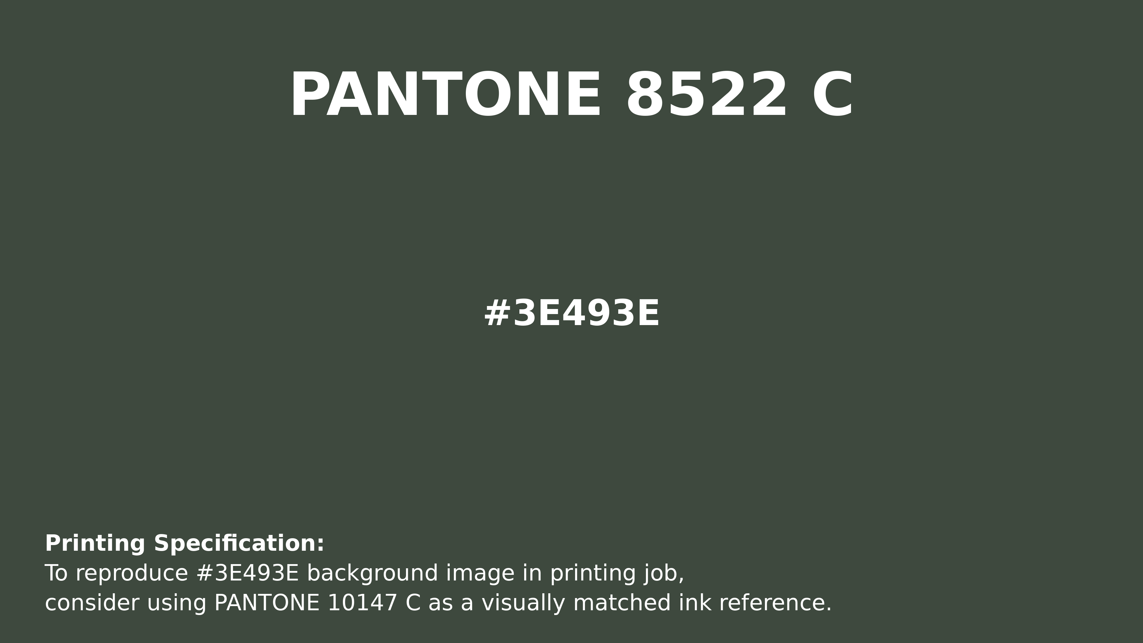 Professional Pantone color reference guide for Pantone 8522 C Color | Hex color Code #3e493e. Perfect for printing specifications and color matching in production. #pantone #colormatching #printing #3e493e