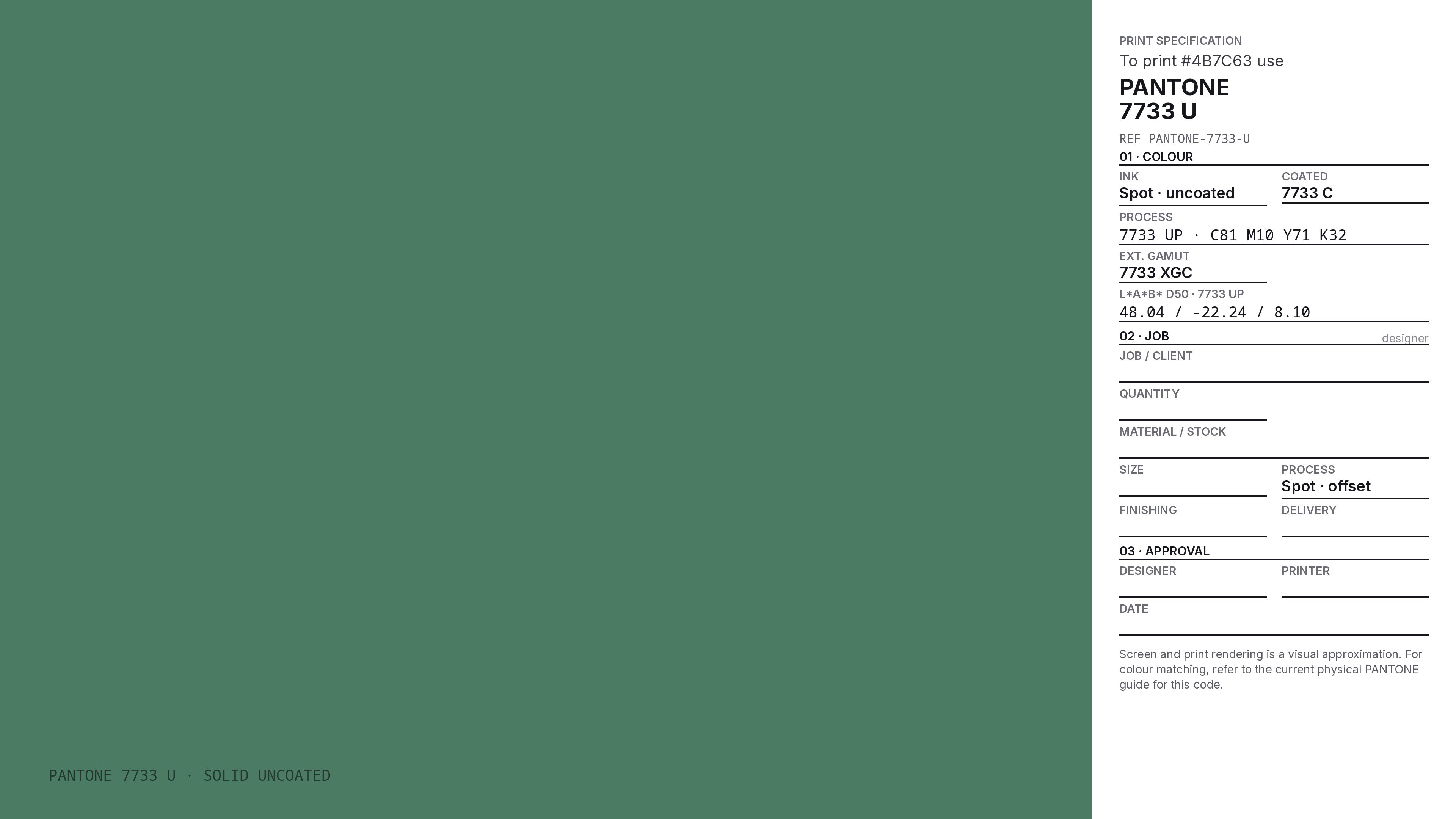 4B7C63 Hex Code (Sports Field Green Shade) — RGB, CMYK & HSL Color