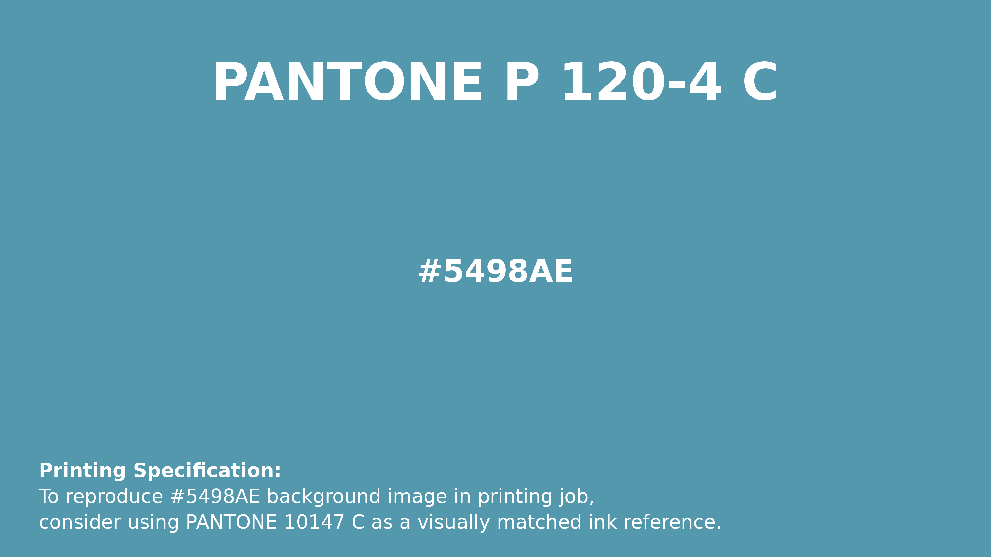 Professional Pantone color reference guide for Pantone P 120-4 C Color | Hex color Code #5498ae. Perfect for printing specifications and color matching in production. #pantone #colormatching #printing #5498ae