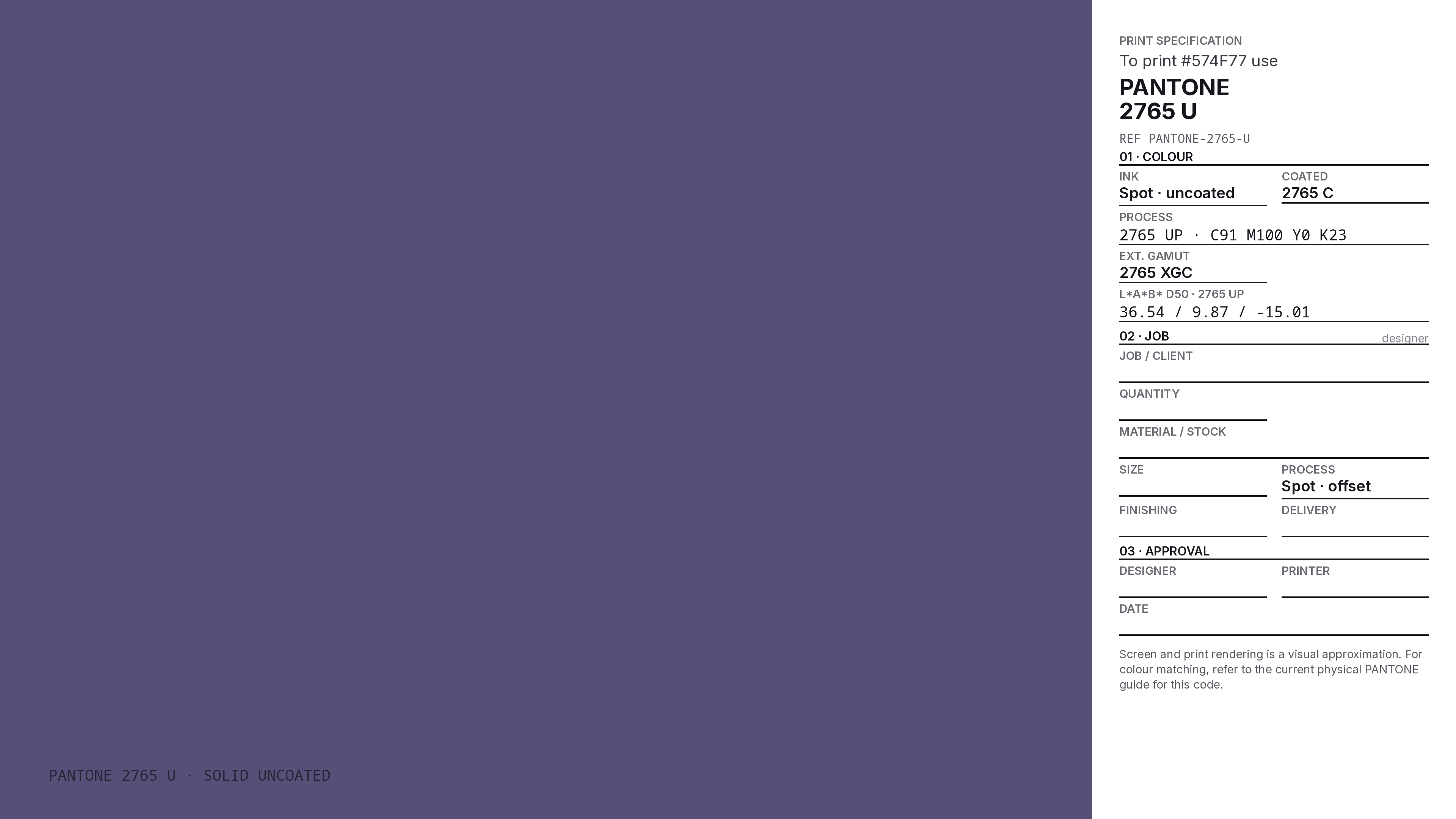 574F77 Hex Code (Perpetual Purple Shade) — RGB, CMYK & HSL Color