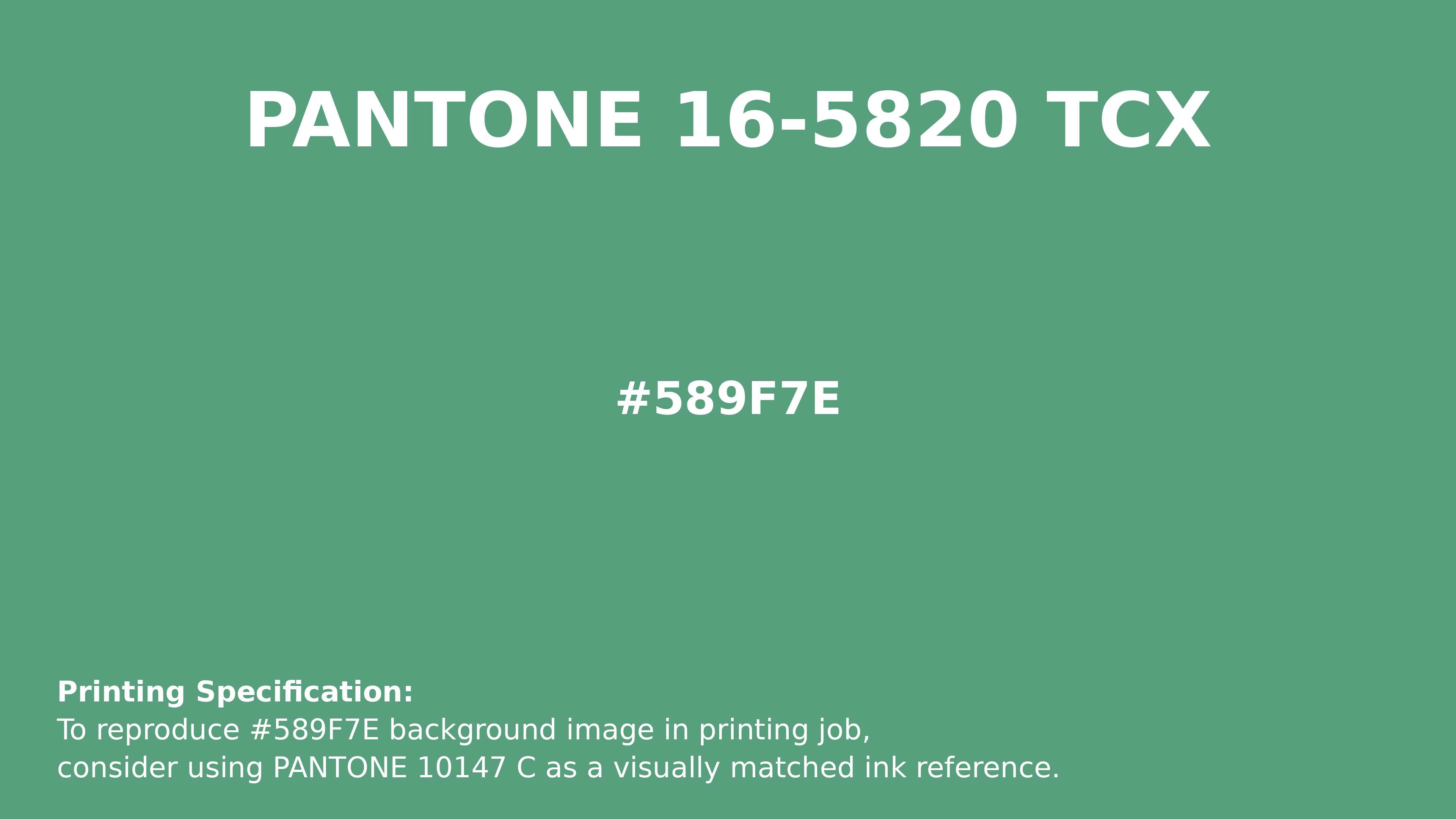 Hex Color #589f7e | Printing Match PANTONE 16-5820 TCX | Color
