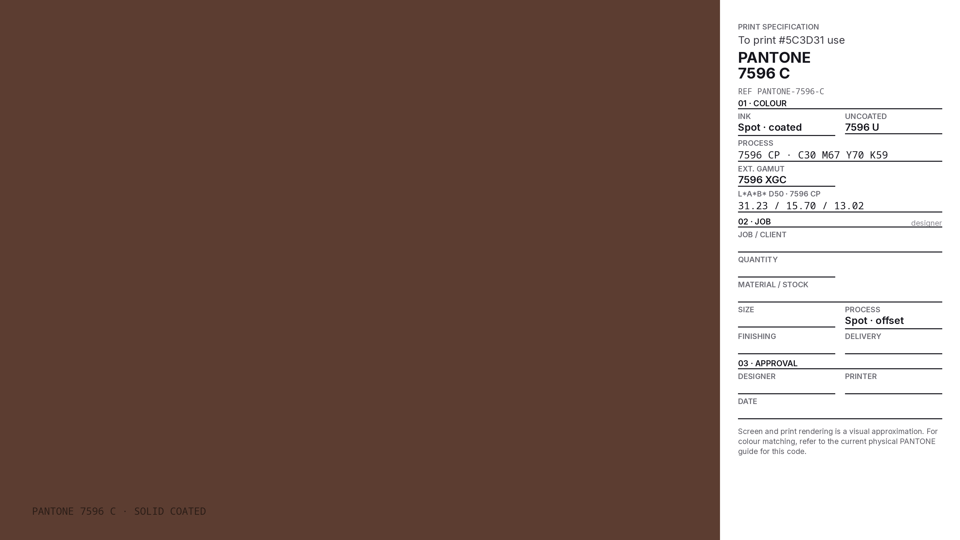 5C3D31 Hex Code (Ancient Oak Bark Shade) — RGB, CMYK & HSL Color