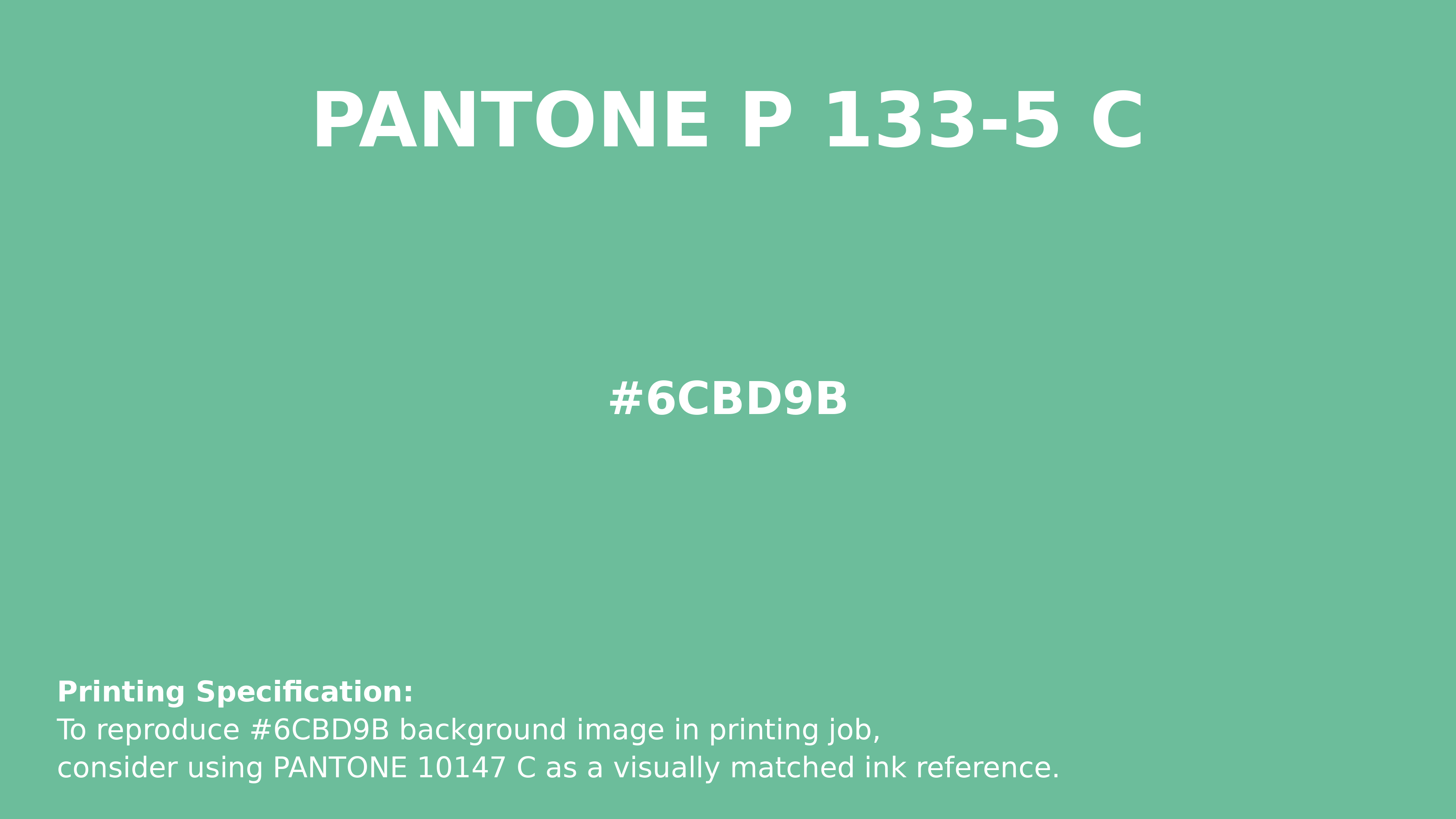 Professional Pantone color reference guide for Pantone P 133-5 C Color | Hex color Code #6cbd9b. Perfect for printing specifications and color matching in production. #pantone #colormatching #printing #6cbd9b