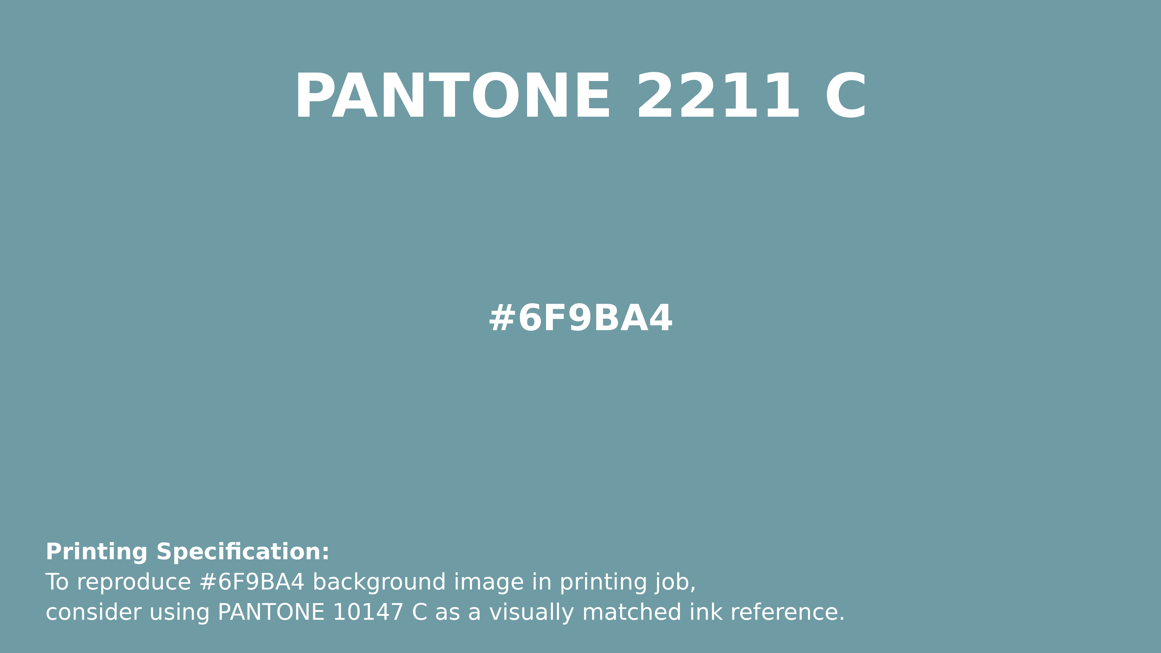 Professional Pantone color reference guide for Pantone 2211 C Color | Hex color Code #6f9ba4. Perfect for printing specifications and color matching in production. #pantone #colormatching #printing #6f9ba4