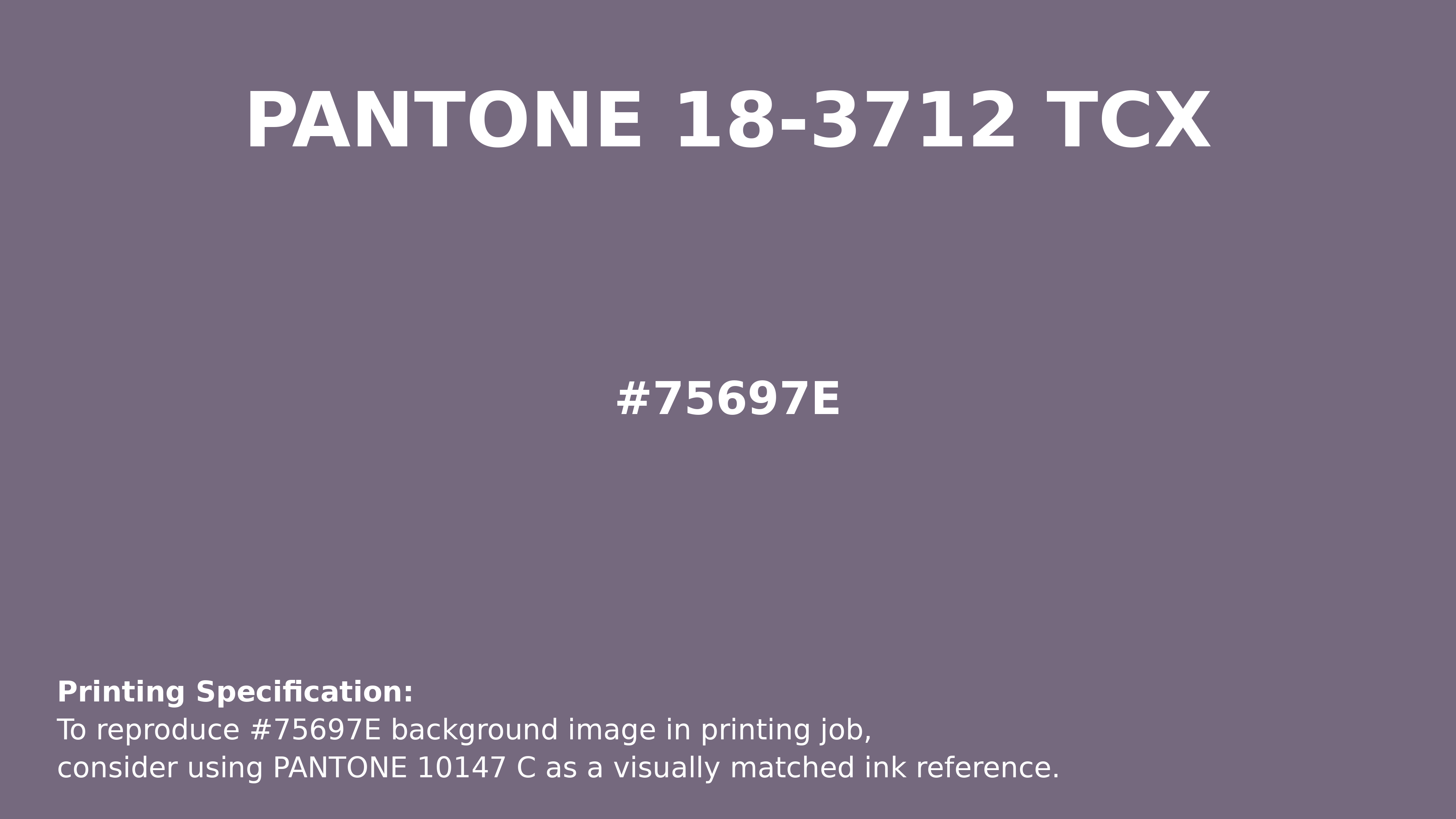 Professional Pantone color reference guide for Pantone 18-3712 Tcx Purple Sage Color | Hex color Code #75697e. Perfect for printing specifications and color matching in production. #pantone #colormatching #printing #75697e