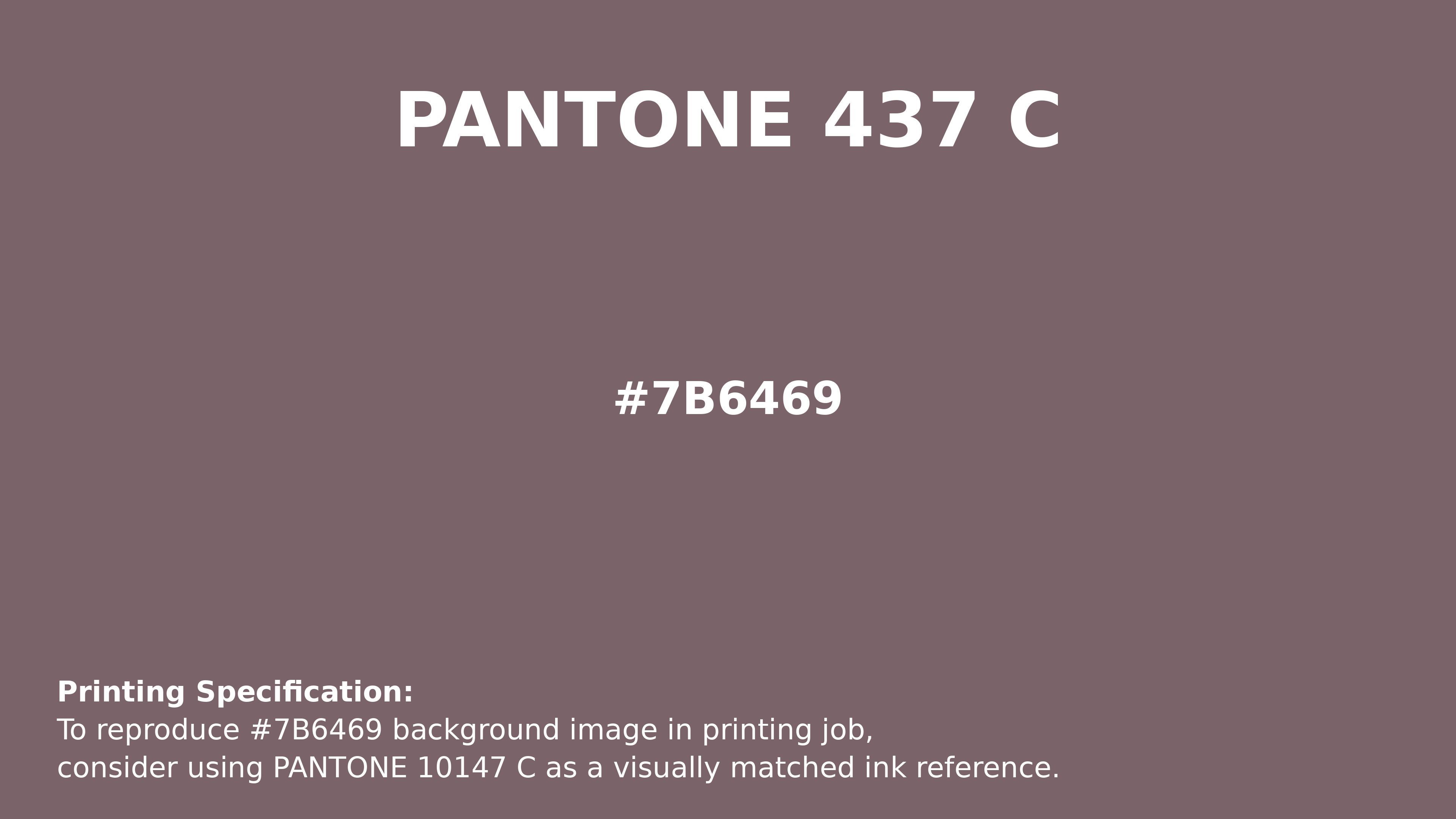 Professional Pantone color reference guide for Pantone 437 C Color | Hex color Code #7b6469. Perfect for printing specifications and color matching in production. #pantone #colormatching #printing #7b6469