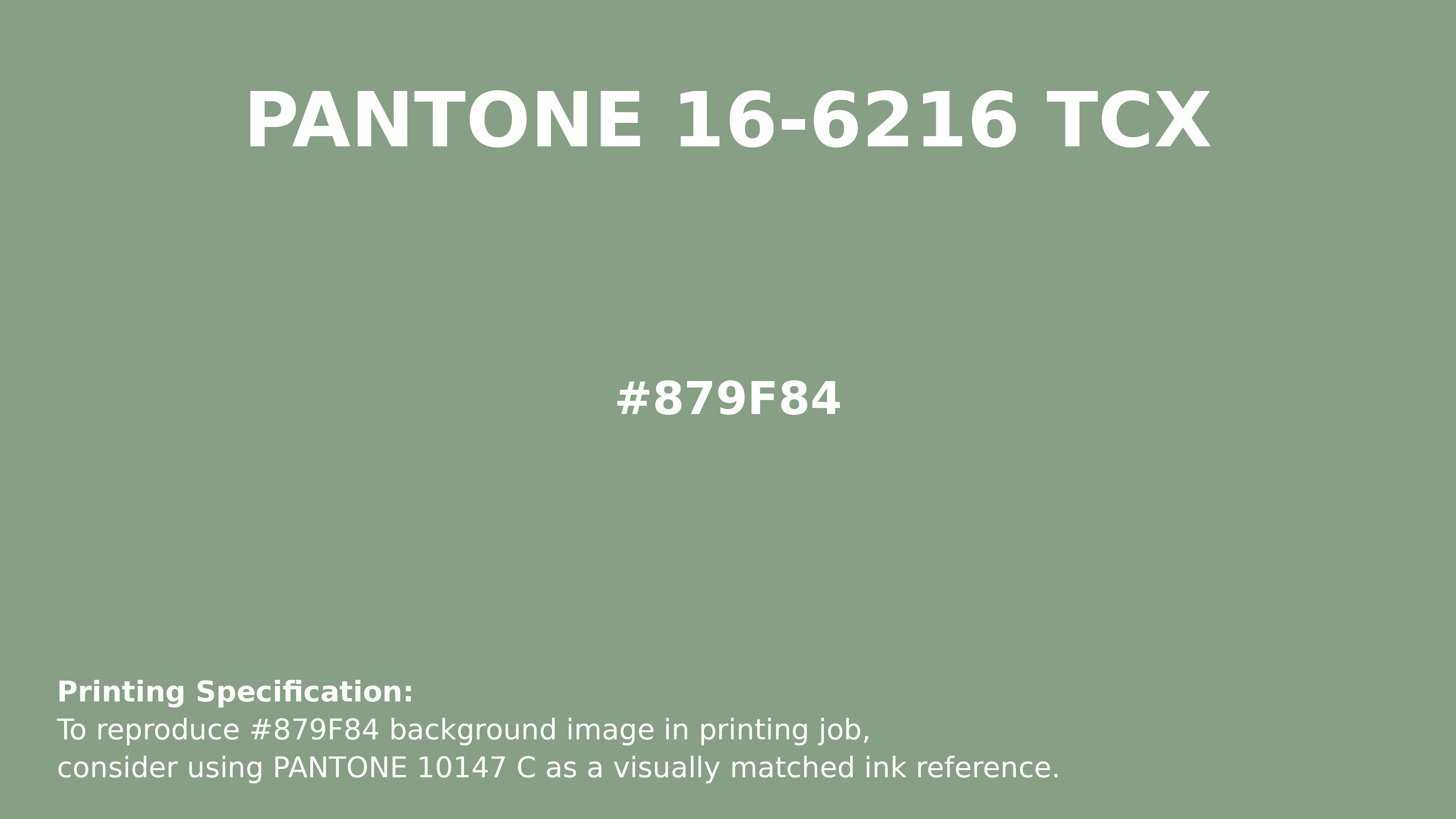 Hex Color #879f84 information | Hsl | Rgb | Pantone