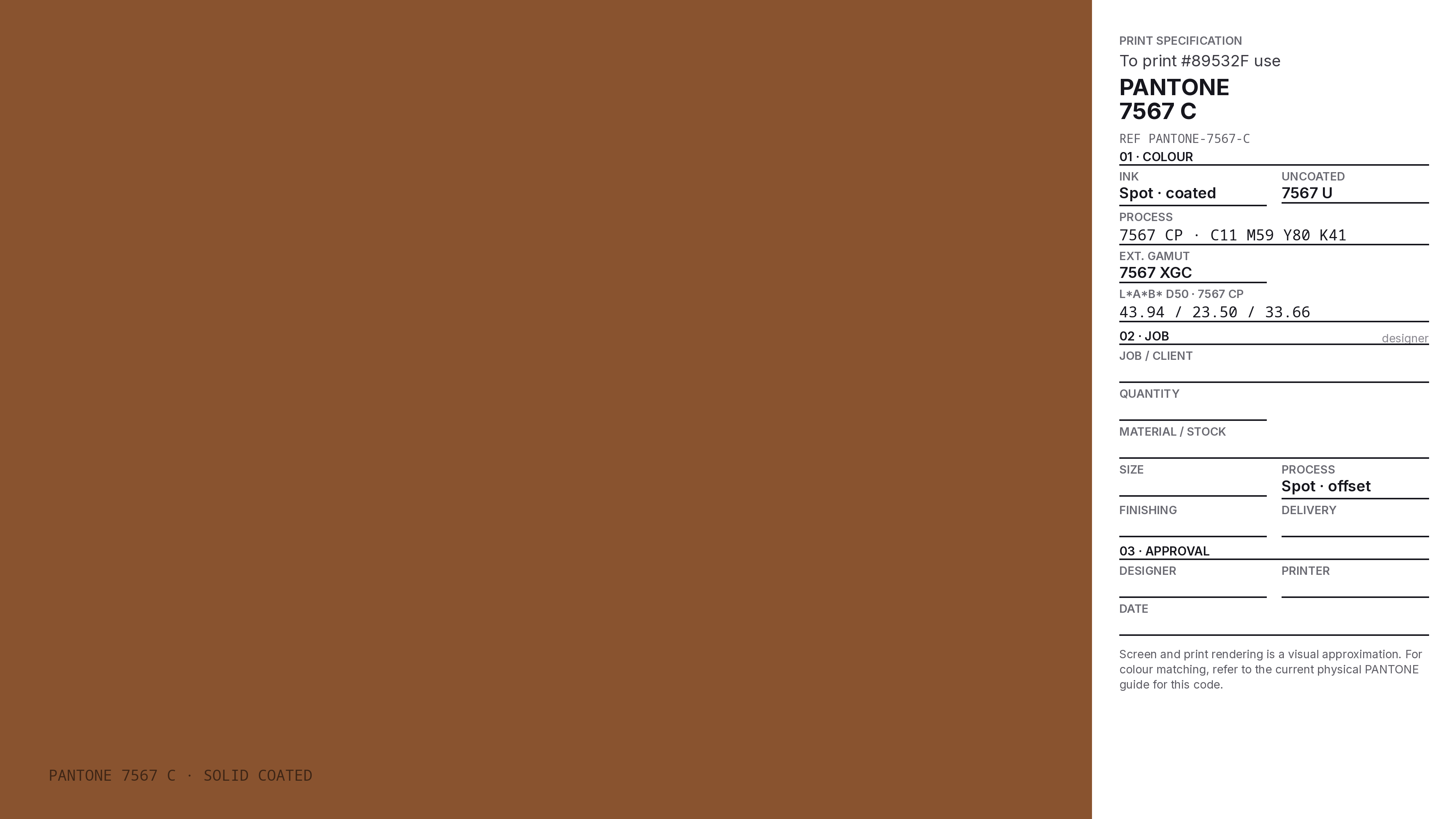89532F Hex Code (Deep Teak Shade) — RGB, CMYK & HSL Color Values