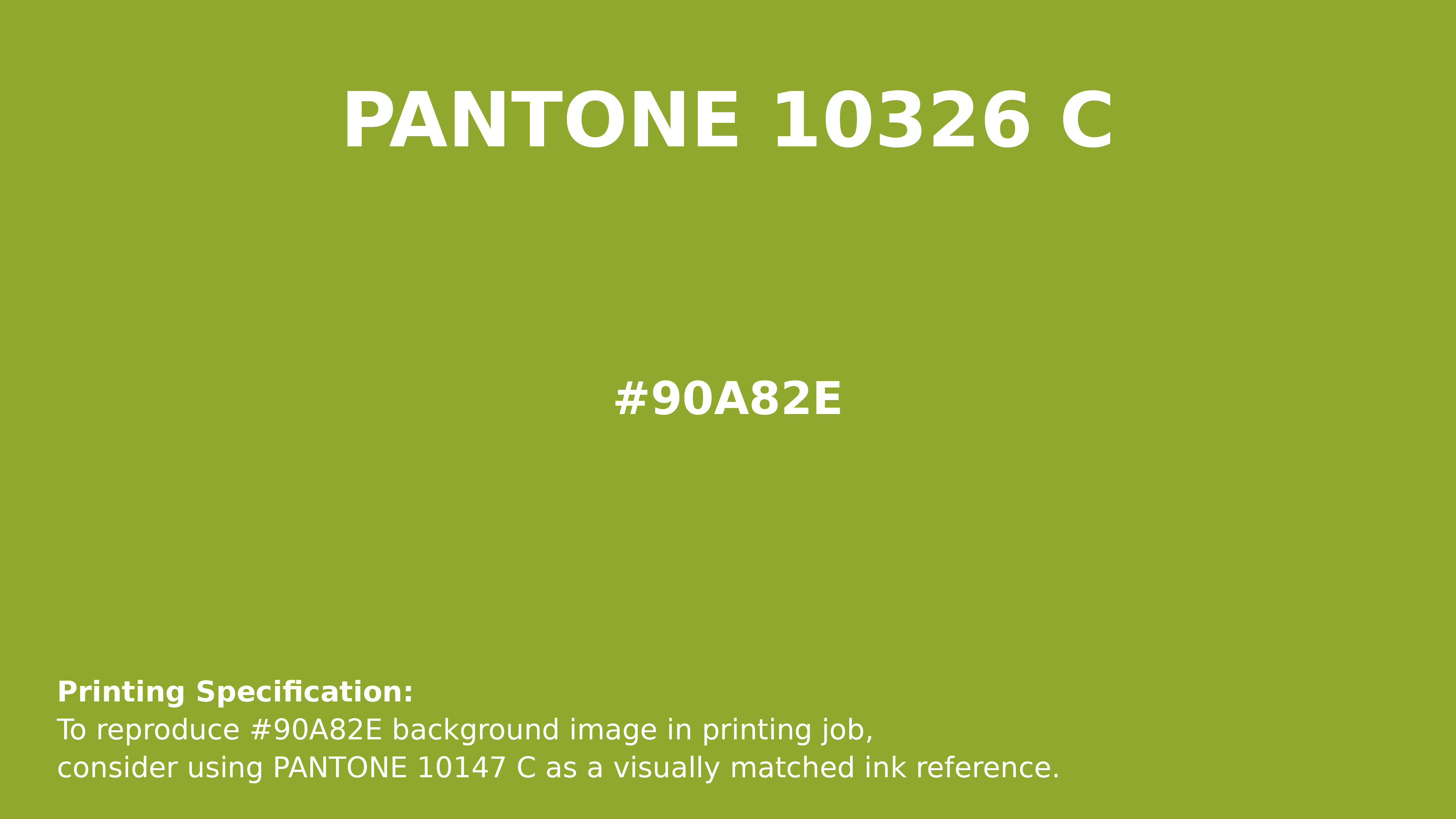 PANTONE 色見本 90A82E Hex Code (Munchkin Shade) — RGB, CMYK & HSL Color Values