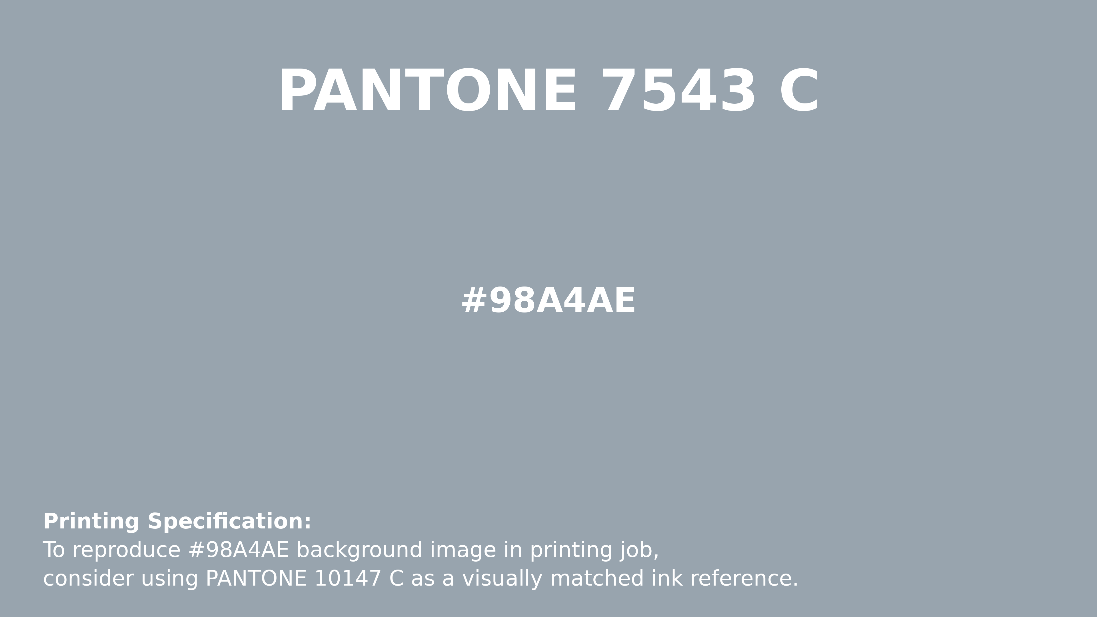 Hex Color #98a4ae | Pantone PANTONE 7543 C | Hsl | Rgb