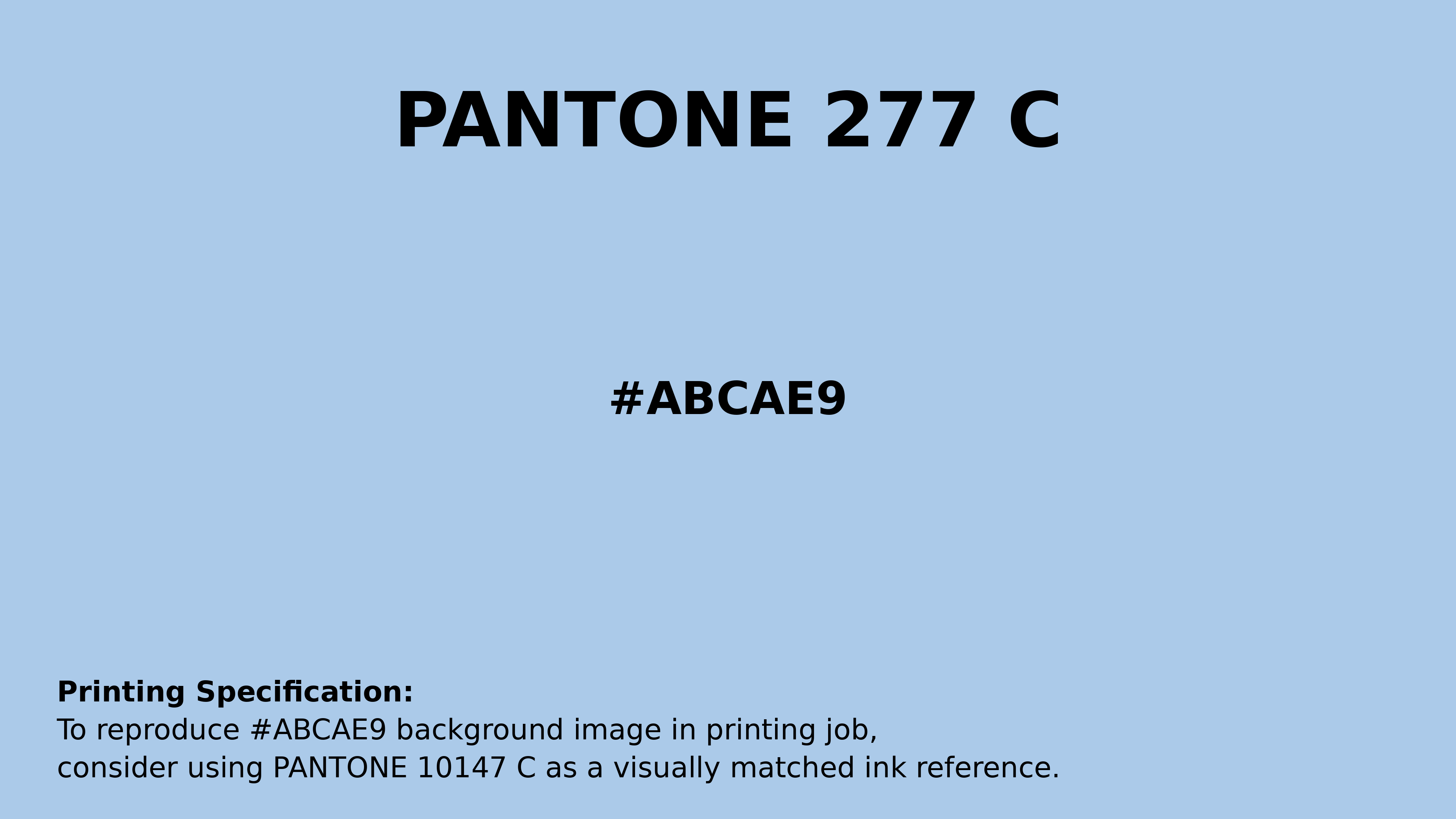 Professional Pantone color reference guide for Pantone 277 C Color | Hex color Code #abcae9. Perfect for printing specifications and color matching in production. #pantone #colormatching #printing #abcae9