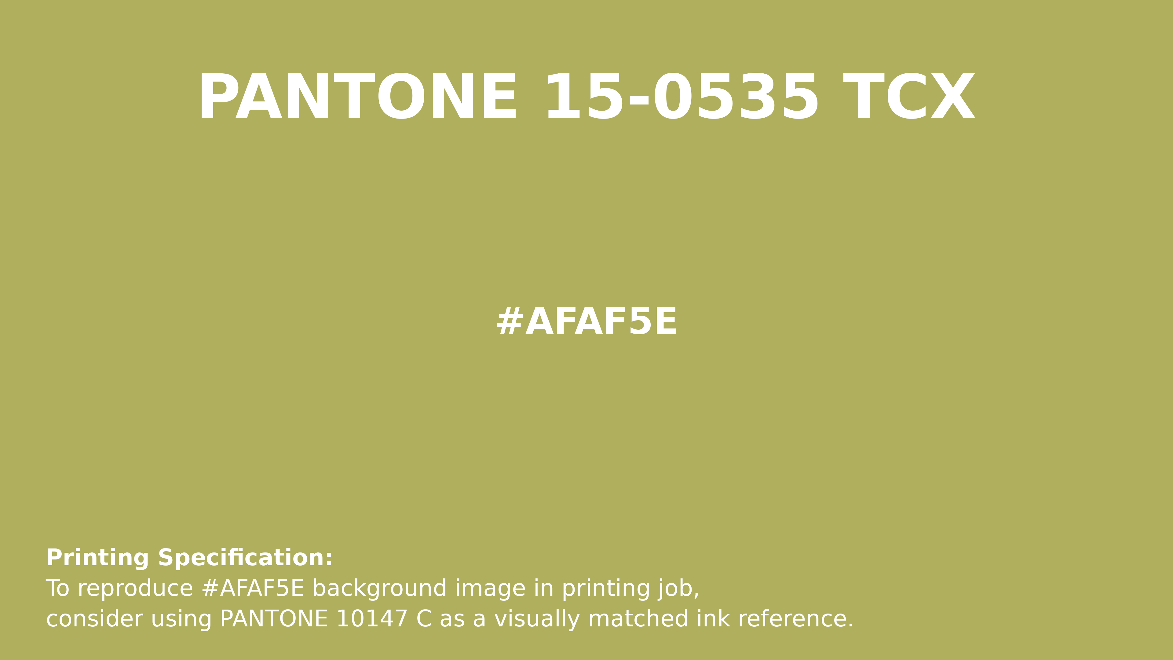 Professional Pantone color reference guide for Pantone 15-0535 Tcx Palm Color | Hex color Code #afaf5e. Perfect for printing specifications and color matching in production. #pantone #colormatching #printing #afaf5e
