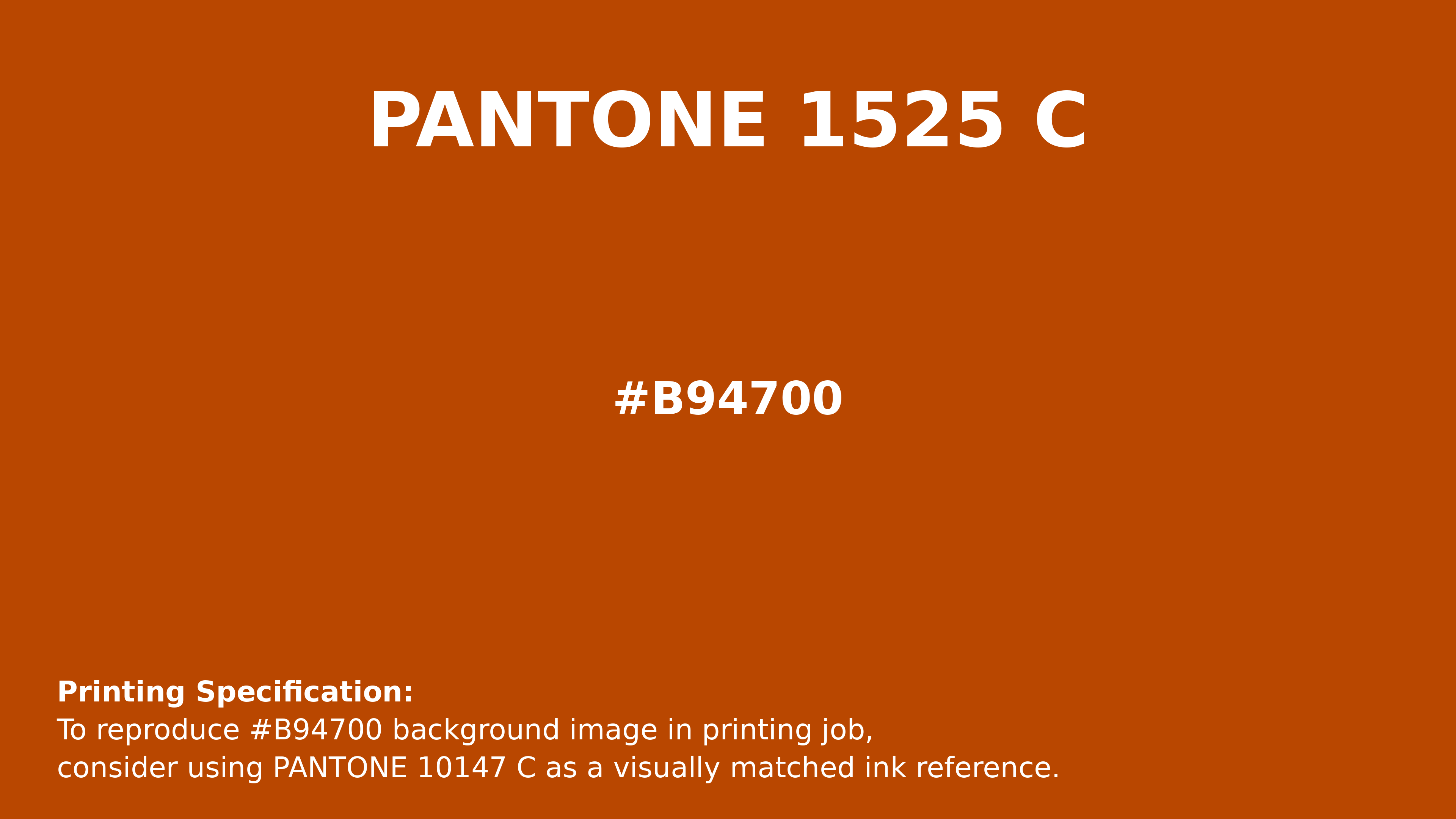 Professional Pantone color reference guide for Pantone 1525 C Color | Hex color Code #b94700. Perfect for printing specifications and color matching in production. #pantone #colormatching #printing #b94700