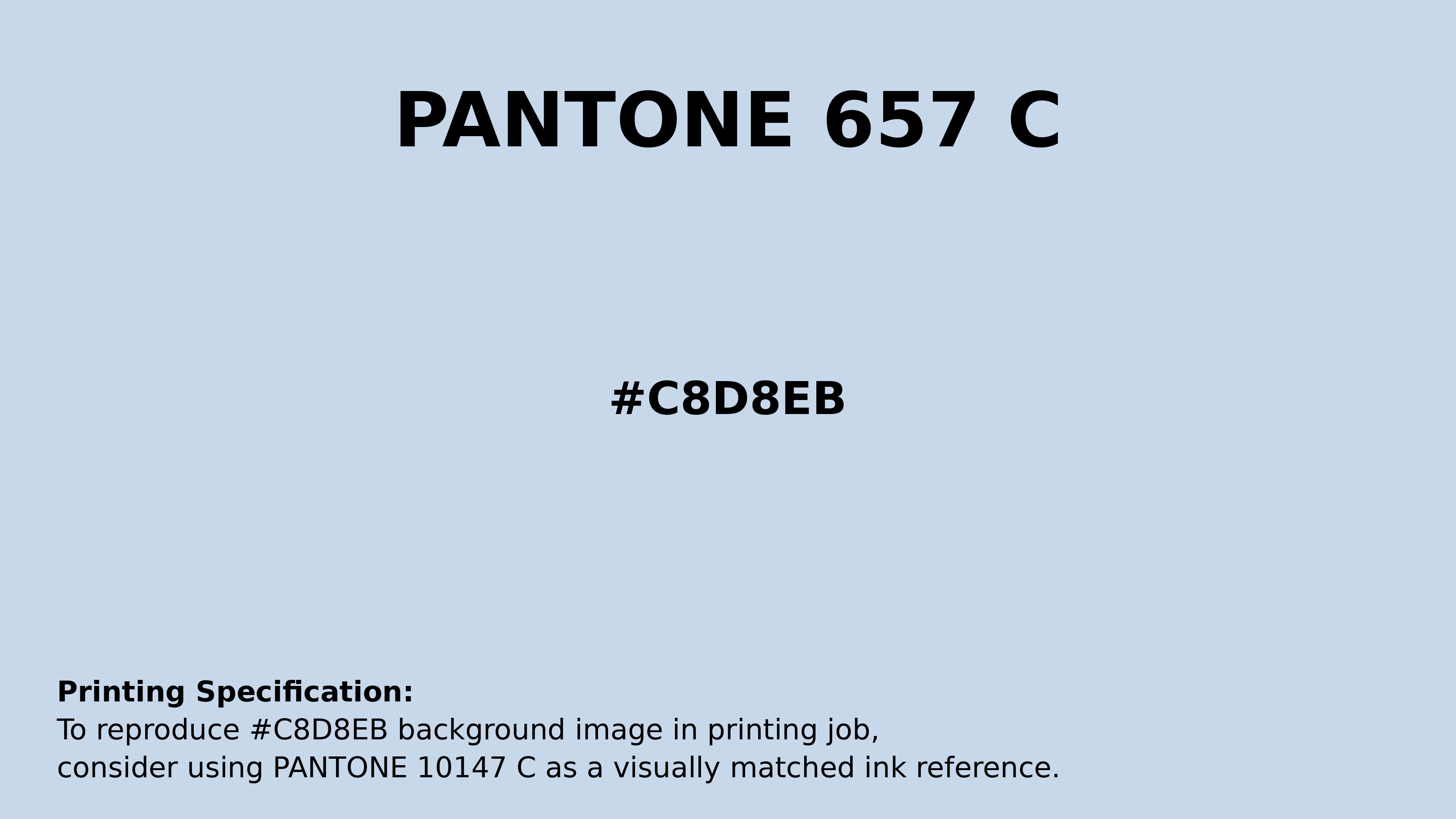 Professional Pantone color reference guide for Pantone 657 C Color | Hex color Code #c8d8eb. Perfect for printing specifications and color matching in production. #pantone #colormatching #printing #c8d8eb