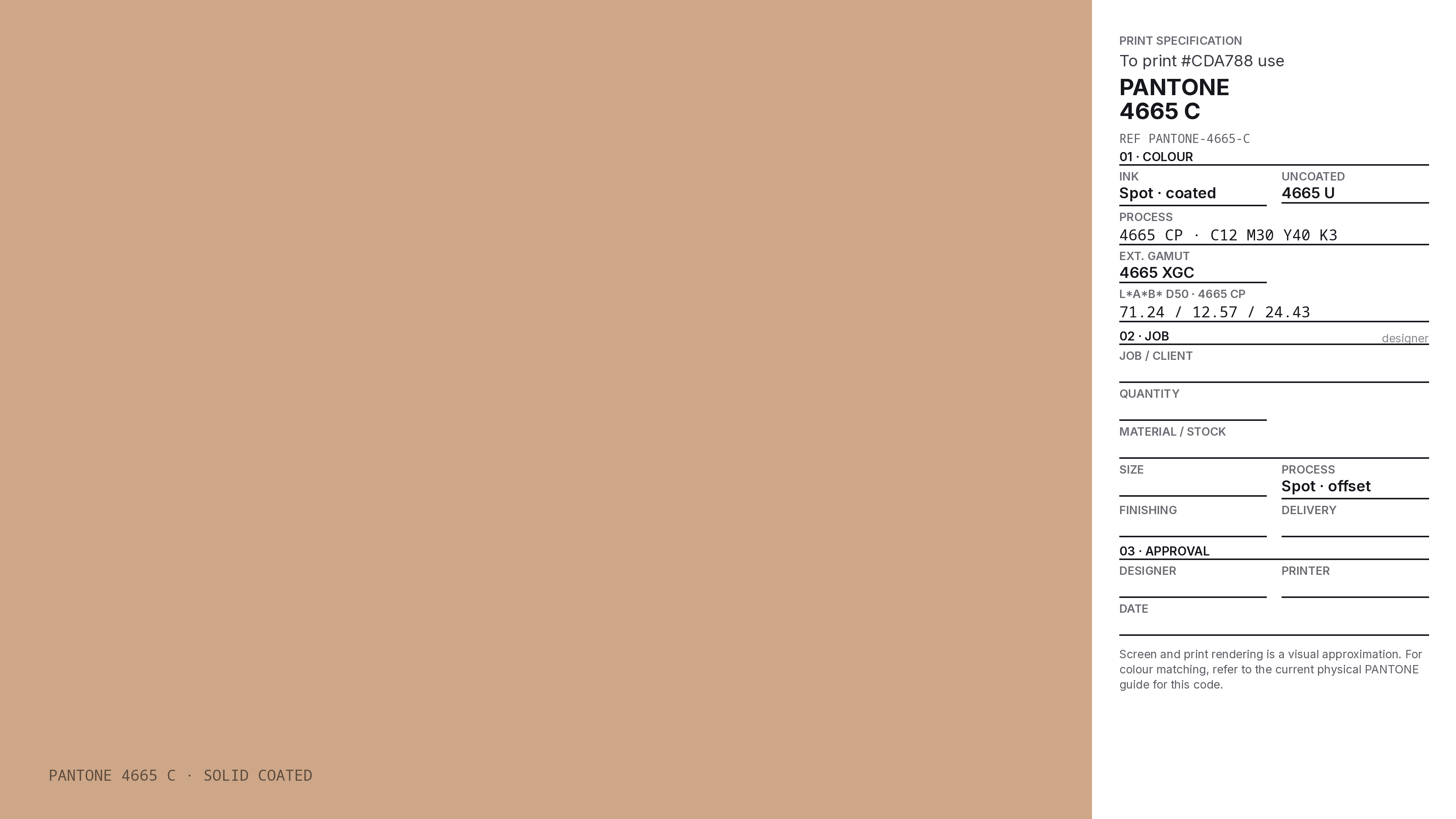 CDA788 Hex Code (Ochre Shade) — RGB, CMYK & HSL Color Values