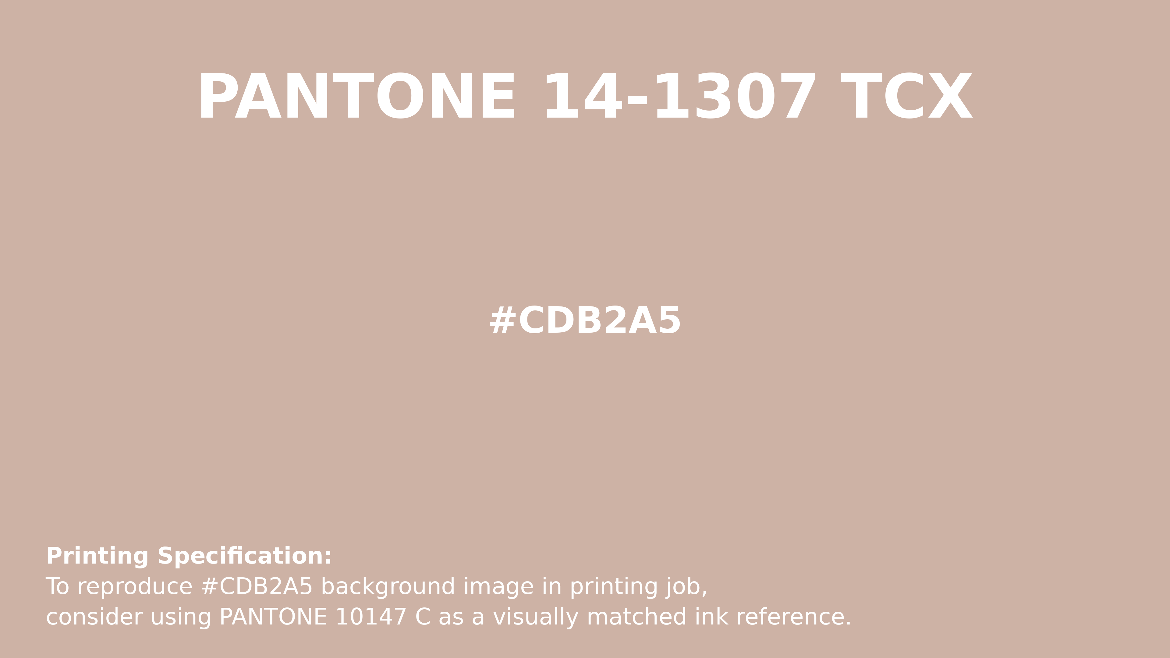 Professional Pantone color reference guide for Pantone 14-1307 Tcx Rose Dust Color | Hex color Code #cdb2a5. Perfect for printing specifications and color matching in production. #pantone #colormatching #printing #cdb2a5