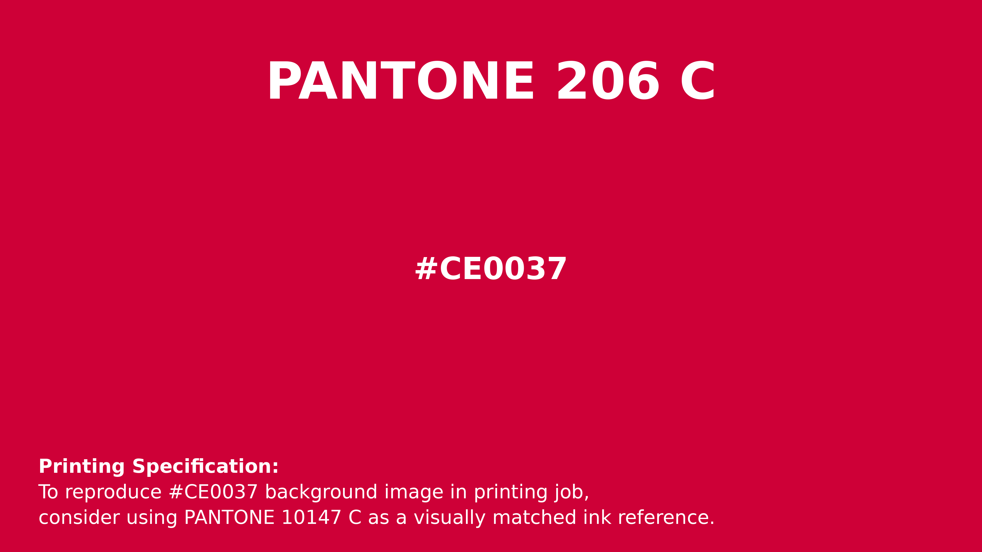 Hex Color #ce0037 | Printing Match PANTONE 206 C | Color conversion ...