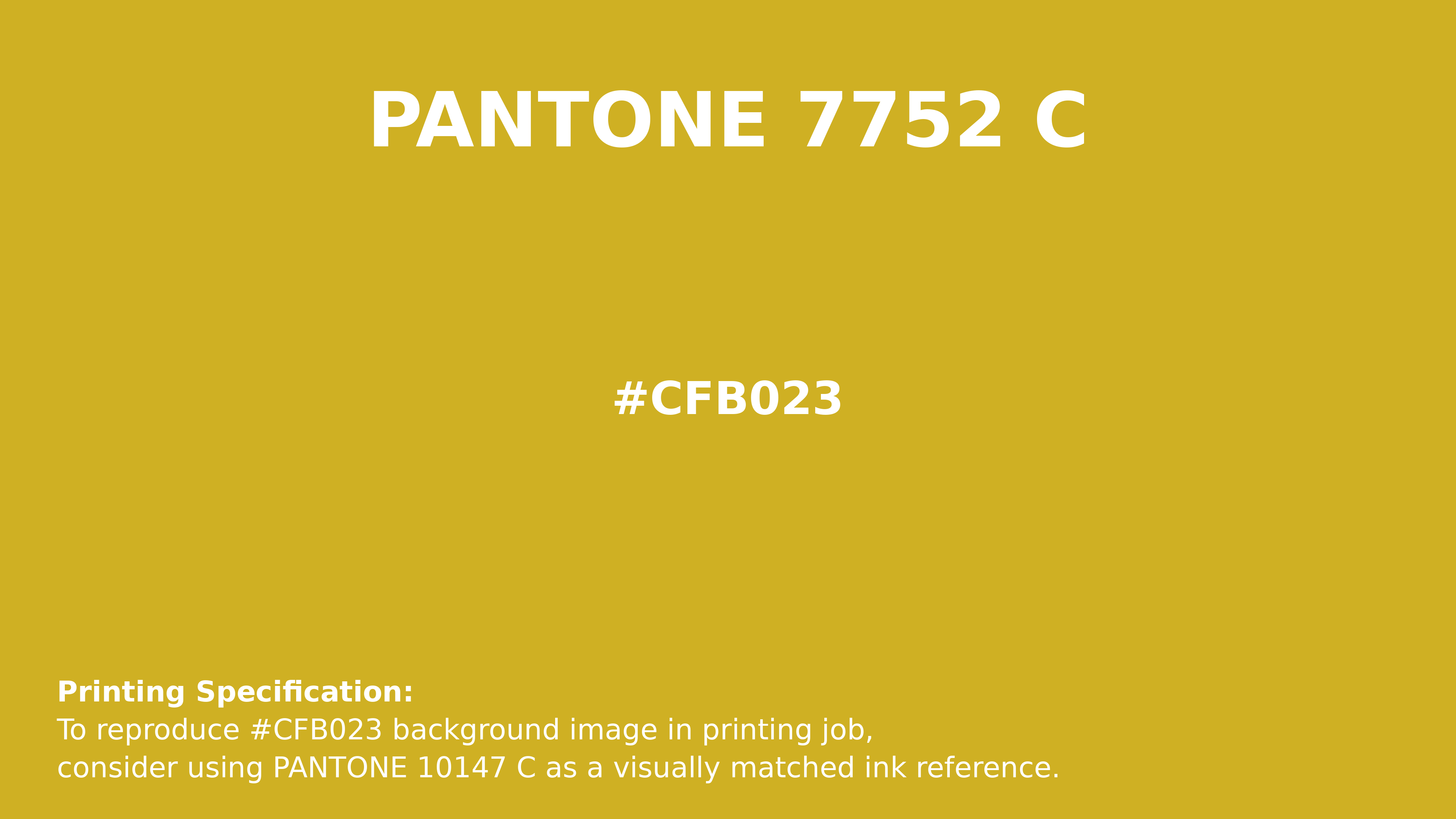 Professional Pantone color reference guide for Pantone 7752 C Color | Hex color Code #cfb023. Perfect for printing specifications and color matching in production. #pantone #colormatching #printing #cfb023