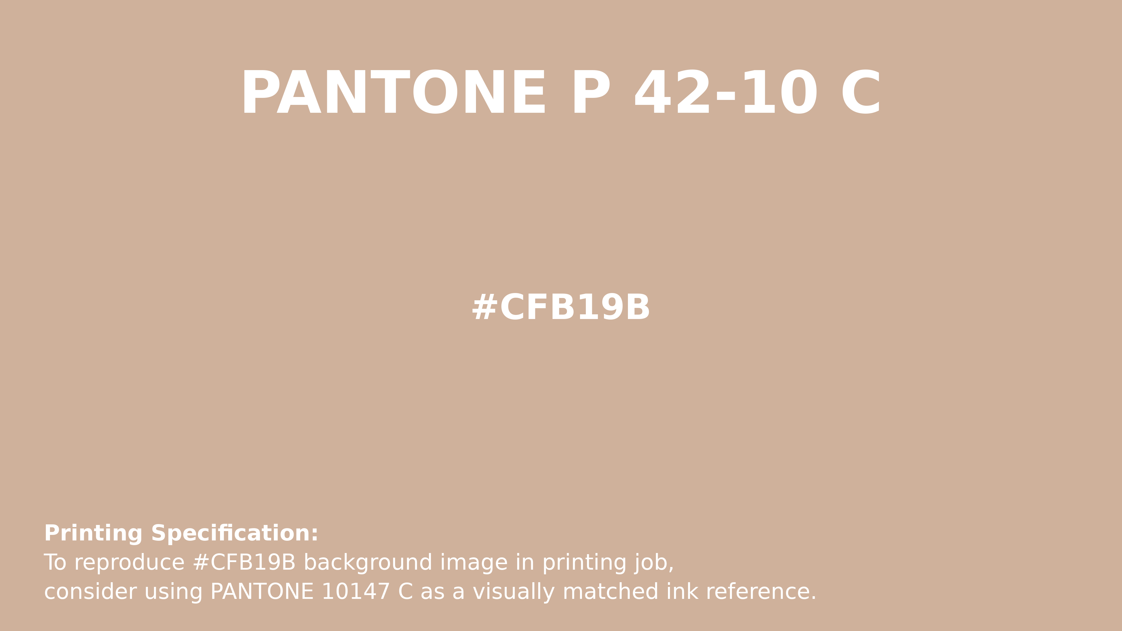 Professional Pantone color reference guide for Pantone P 42-10 C Color | Hex color Code #cfb19b. Perfect for printing specifications and color matching in production. #pantone #colormatching #printing #cfb19b