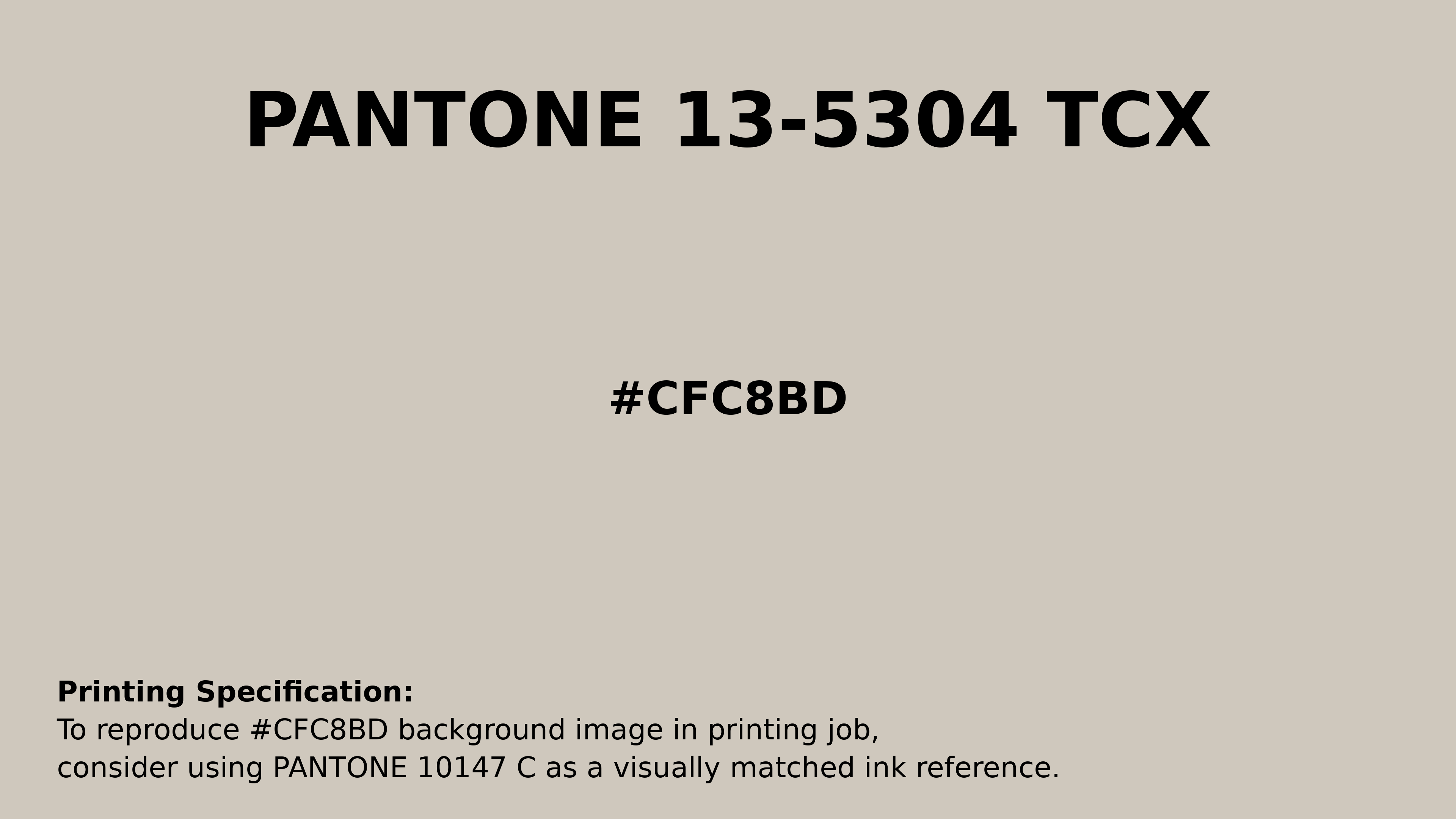 Hex Color #cfc8bd | Printing Match PANTONE 13-5304 TCX | Color