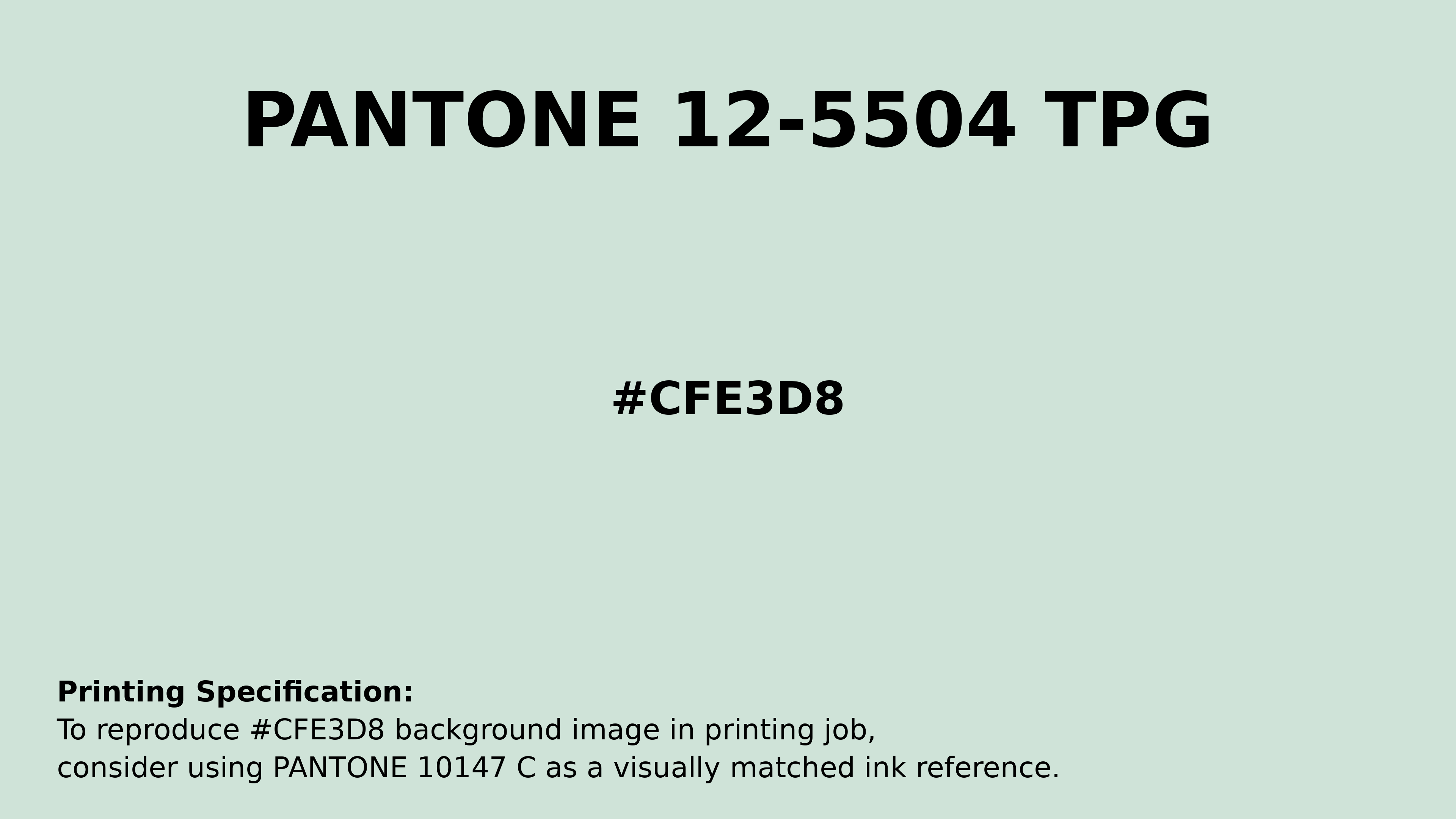 Professional Pantone color reference guide for Pantone 12-5504 Tpg Clearly Aqua Color | Hex color Code #cfe3d8. Perfect for printing specifications and color matching in production. #pantone #colormatching #printing #cfe3d8
