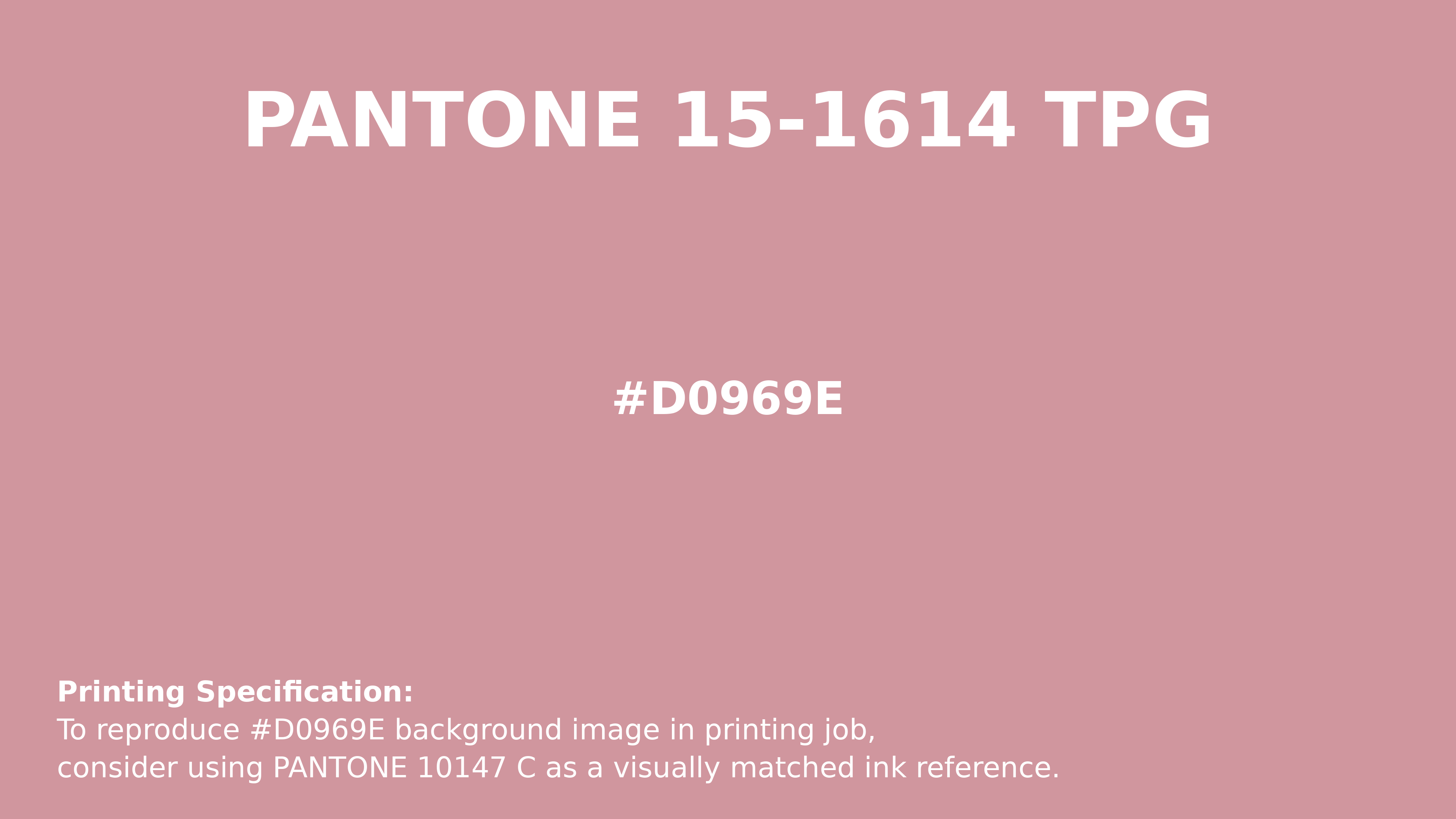 Professional Pantone color reference guide for Pantone 15-1614 Tpg Blush Color | Hex color Code #d0969e. Perfect for printing specifications and color matching in production. #pantone #colormatching #printing #d0969e