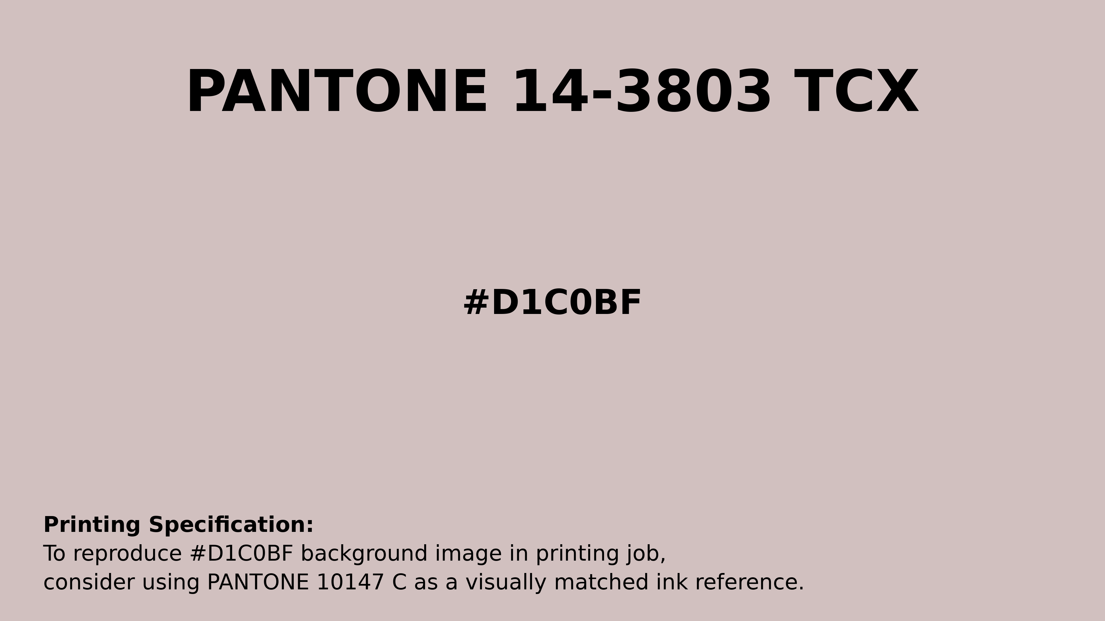 Professional Pantone color reference guide for Pantone 14-3803 Tcx Hushed Violet Color | Hex color Code #d1c0bf. Perfect for printing specifications and color matching in production. #pantone #colormatching #printing #d1c0bf