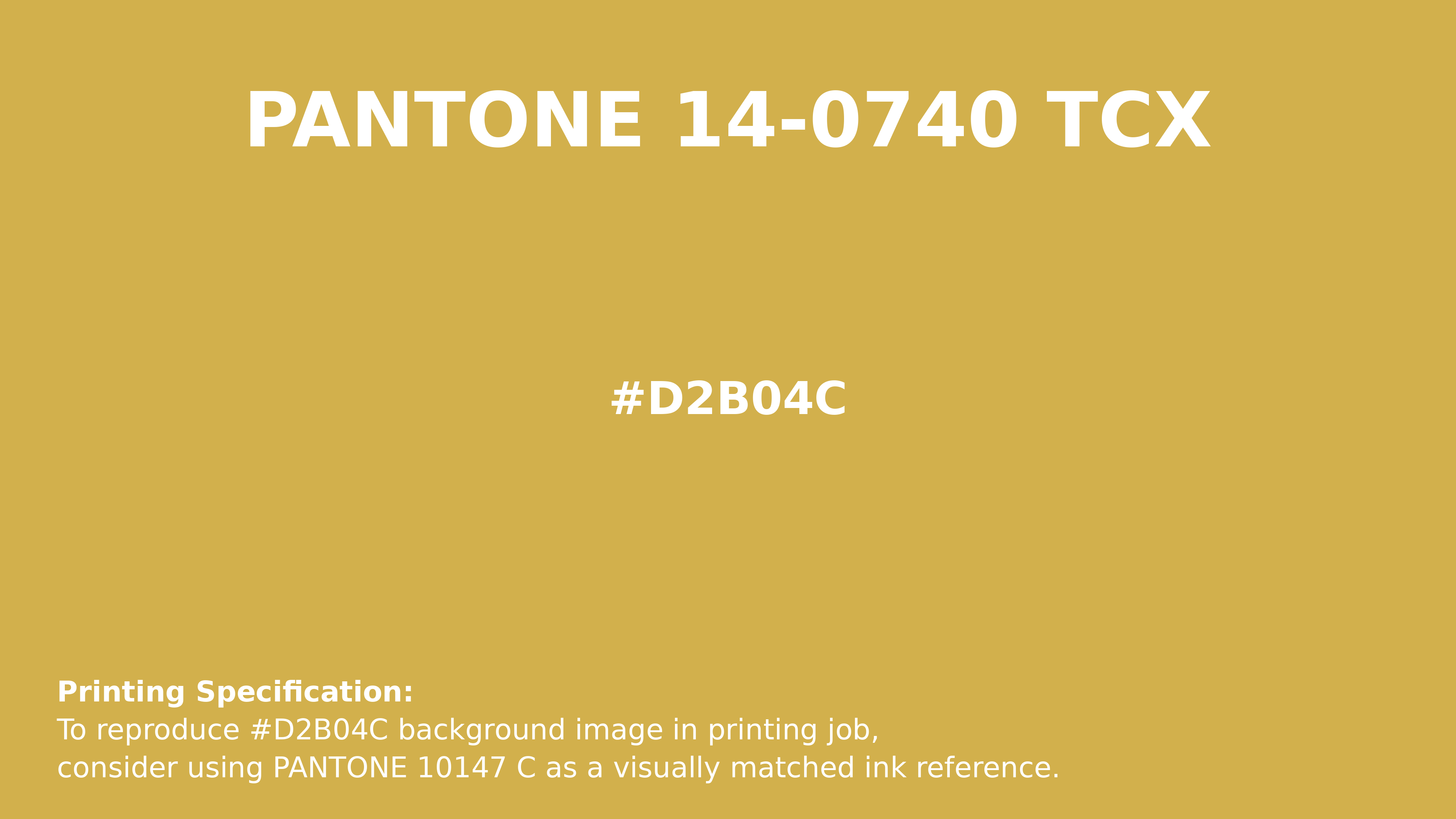 Professional Pantone color reference guide for Pantone 14-0740 Tcx Bamboo Color | Hex color Code #d2b04c. Perfect for printing specifications and color matching in production. #pantone #colormatching #printing #d2b04c