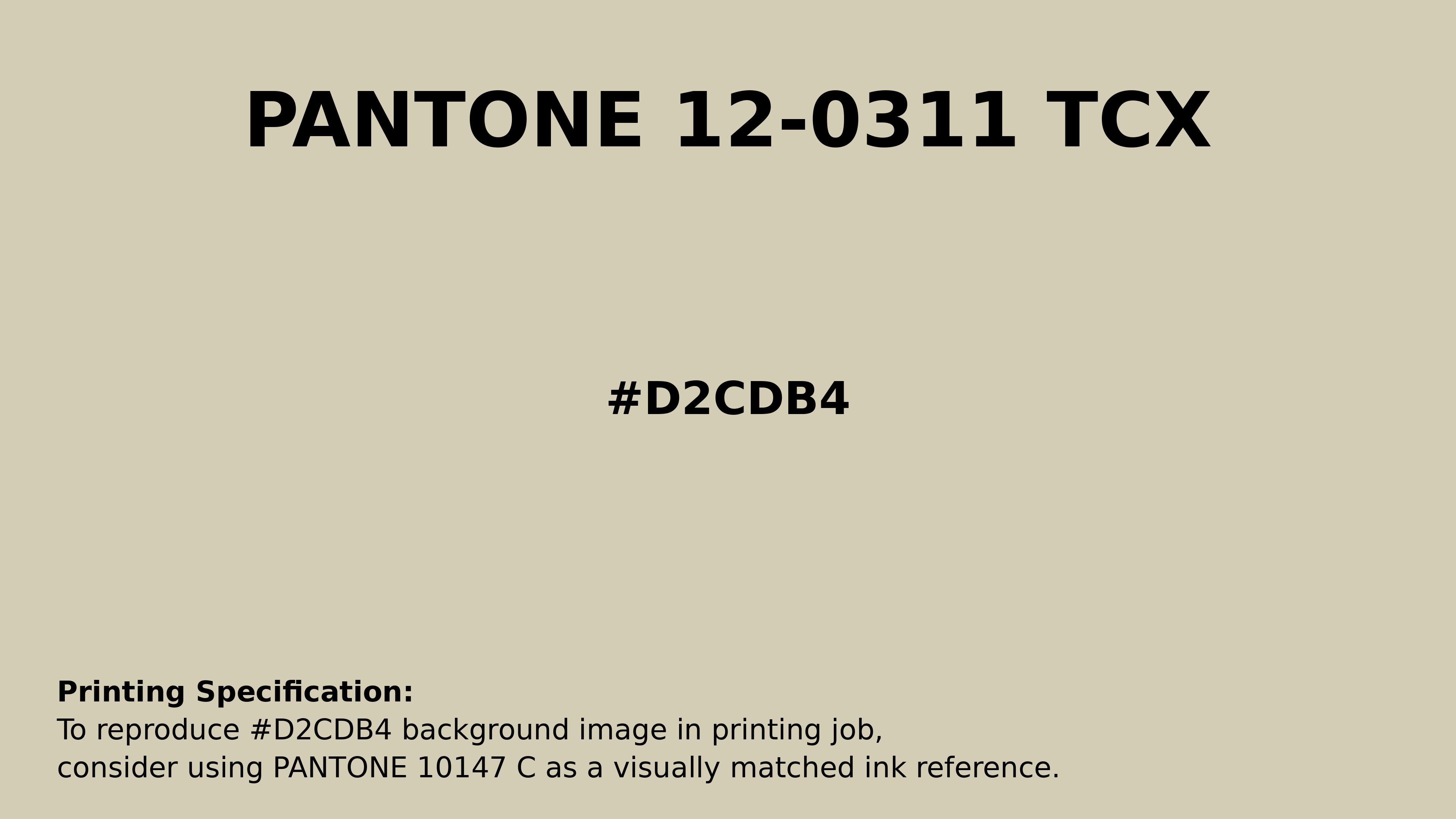 Professional Pantone color reference guide for Pantone 12-0311 Tcx Asparagus Green Color | Hex color Code #d2cdb4. Perfect for printing specifications and color matching in production. #pantone #colormatching #printing #d2cdb4
