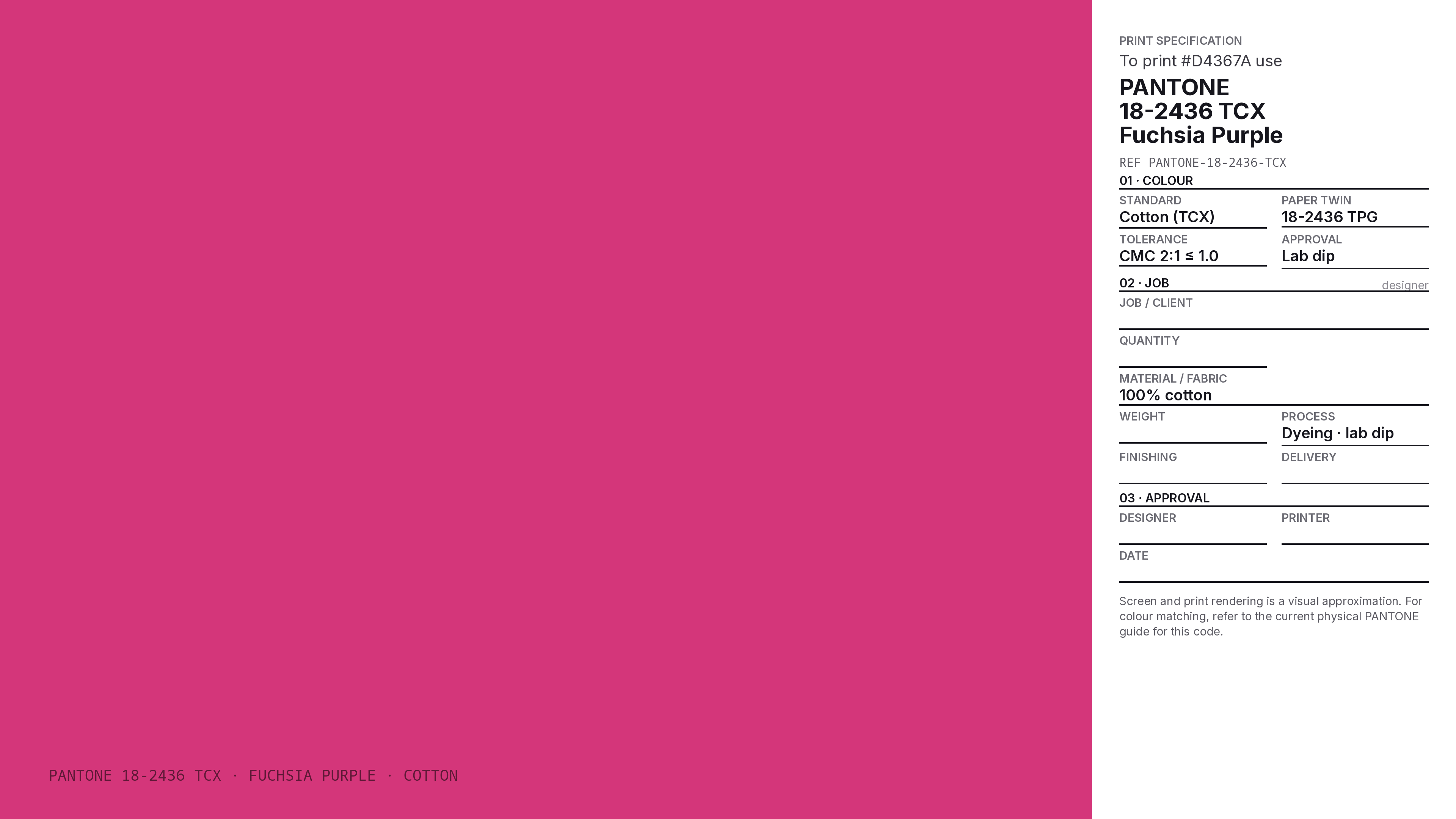 D4367A Hex Code (Fuchsia Purple Shade) — RGB, CMYK & HSL Color