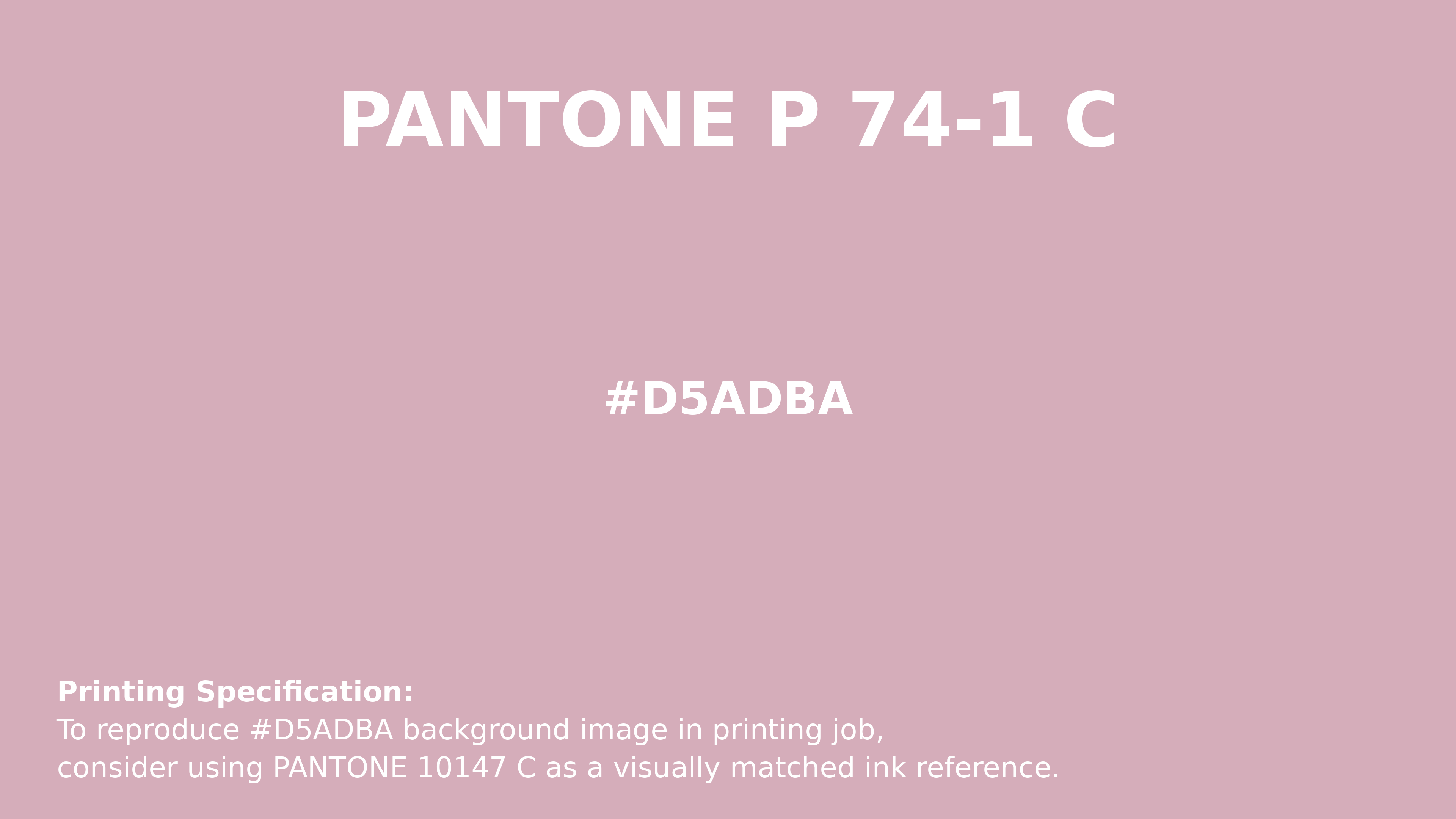 Professional Pantone color reference guide for Pantone P 74-1 C Color | Hex color Code #d5adba. Perfect for printing specifications and color matching in production. #pantone #colormatching #printing #d5adba