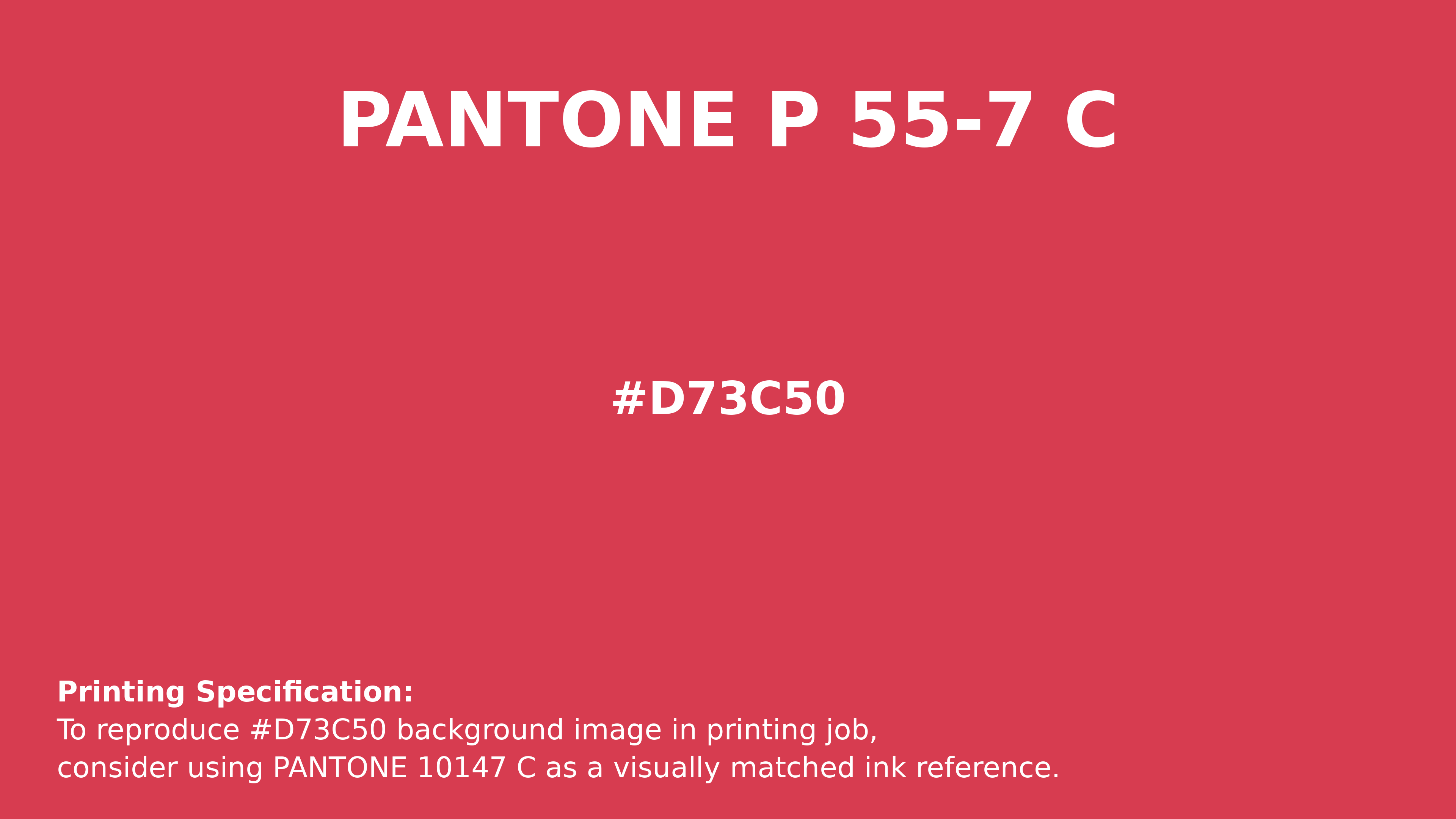 Professional Pantone color reference guide for Pantone P 55-7 C Color | Hex color Code #d73c50. Perfect for printing specifications and color matching in production. #pantone #colormatching #printing #d73c50