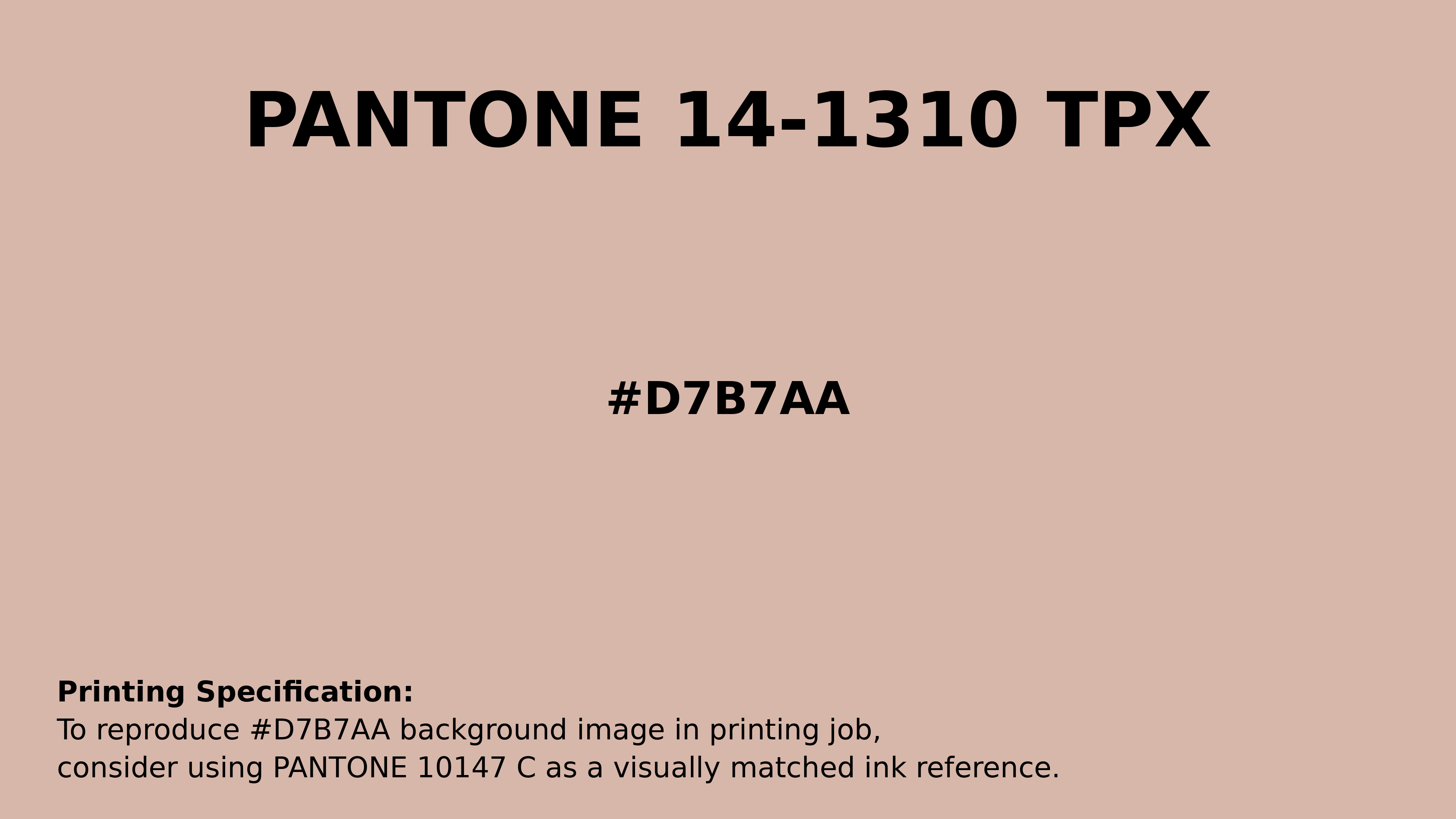 Professional Pantone color reference guide for Pantone 14-1310 Tpx Cameo Rose Color | Hex color Code #d7b7aa. Perfect for printing specifications and color matching in production. #pantone #colormatching #printing #d7b7aa
