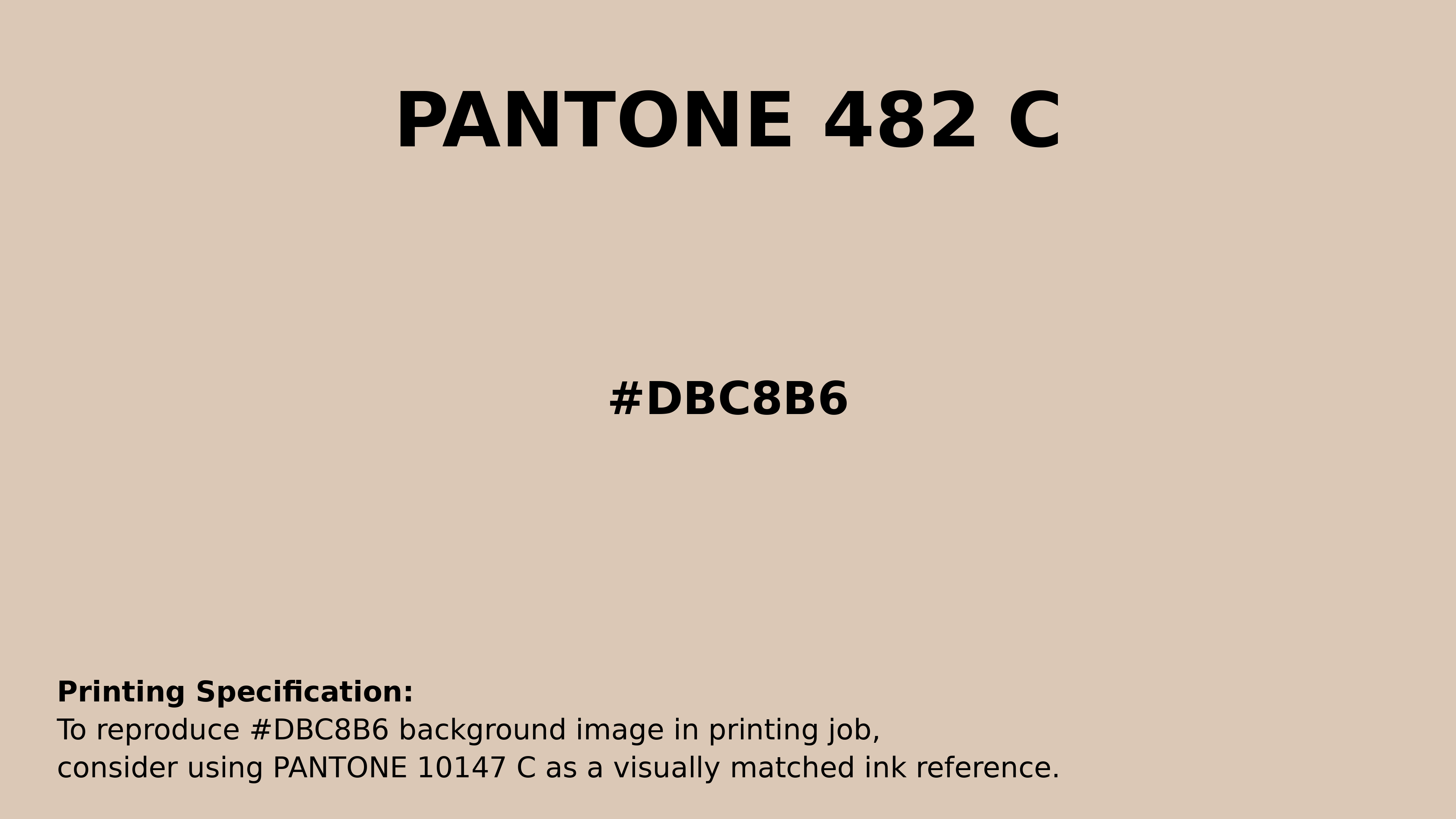 Professional Pantone color reference guide for Pantone 482 C Color | Hex color Code #dbc8b6. Perfect for printing specifications and color matching in production. #pantone #colormatching #printing #dbc8b6