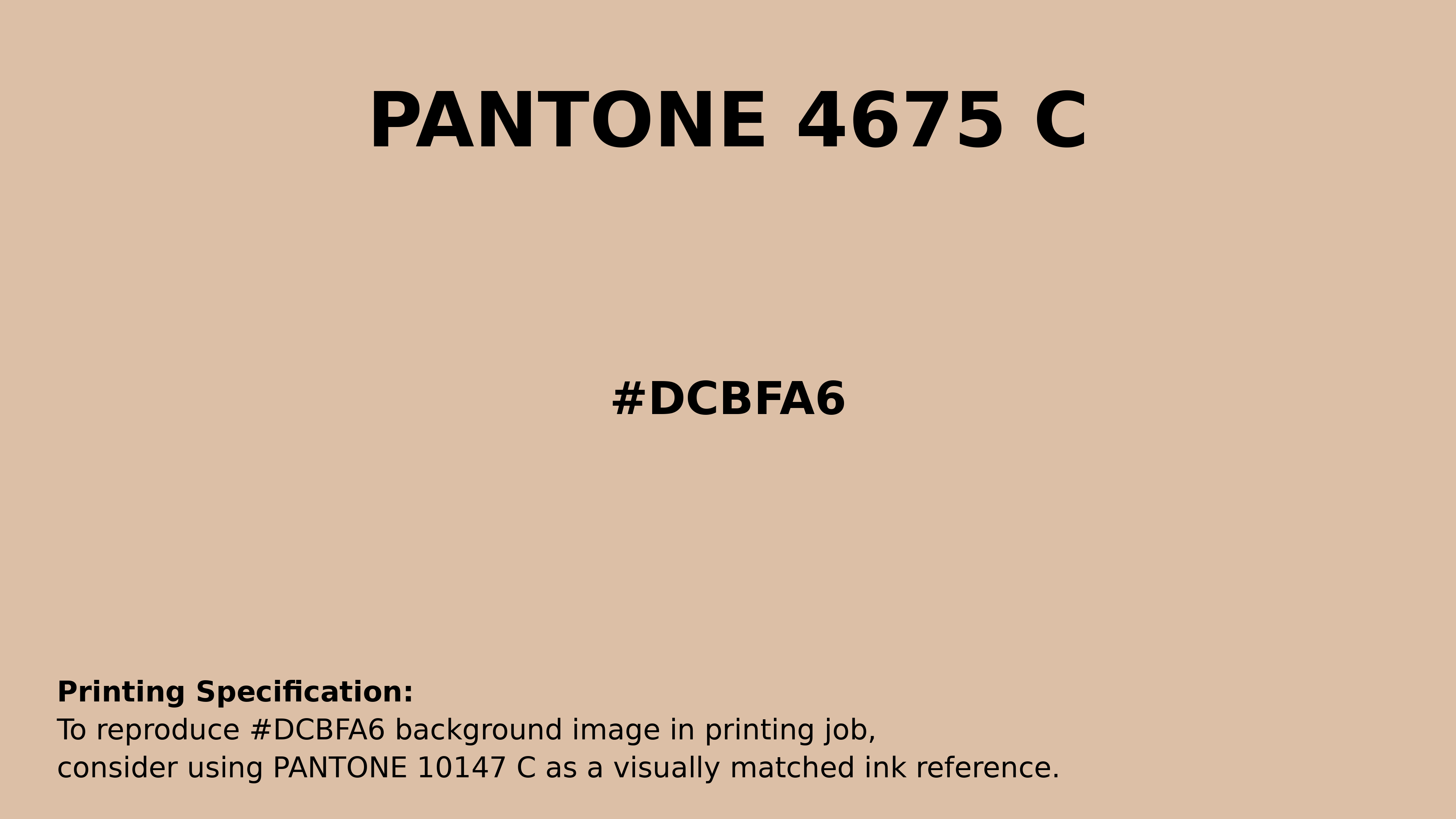 Professional Pantone color reference guide for Pantone 4675 C Color | Hex color Code #dcbfa6. Perfect for printing specifications and color matching in production. #pantone #colormatching #printing #dcbfa6