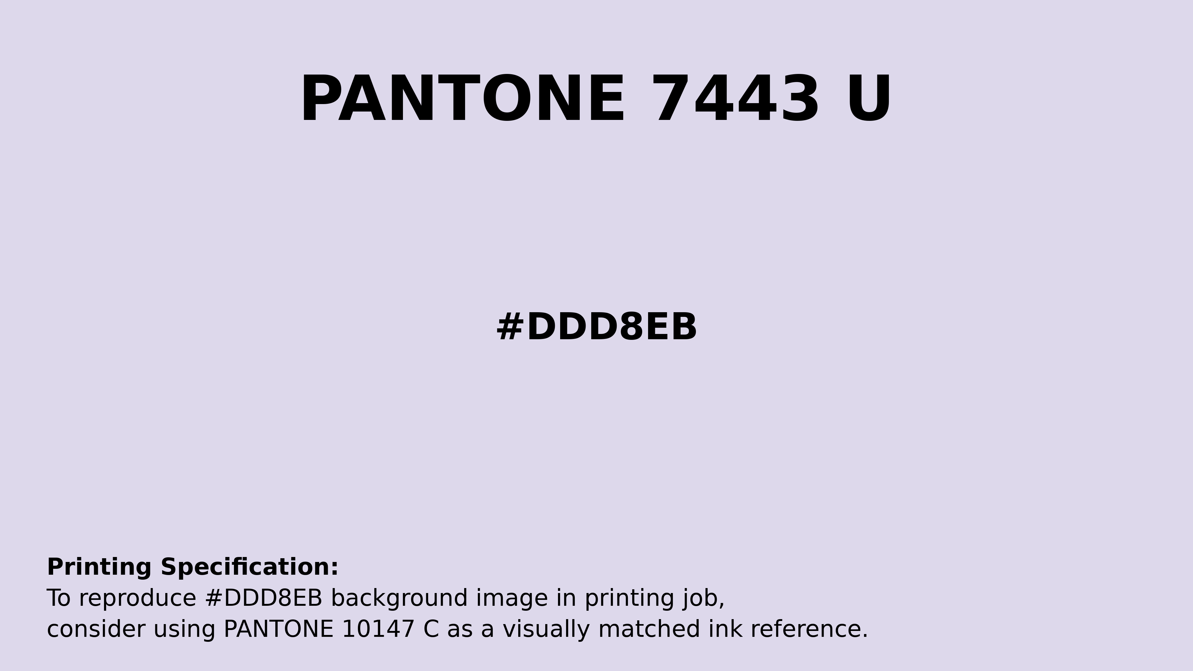 Hex Color #ddd8eb information | Hsl | Rgb | Pantone