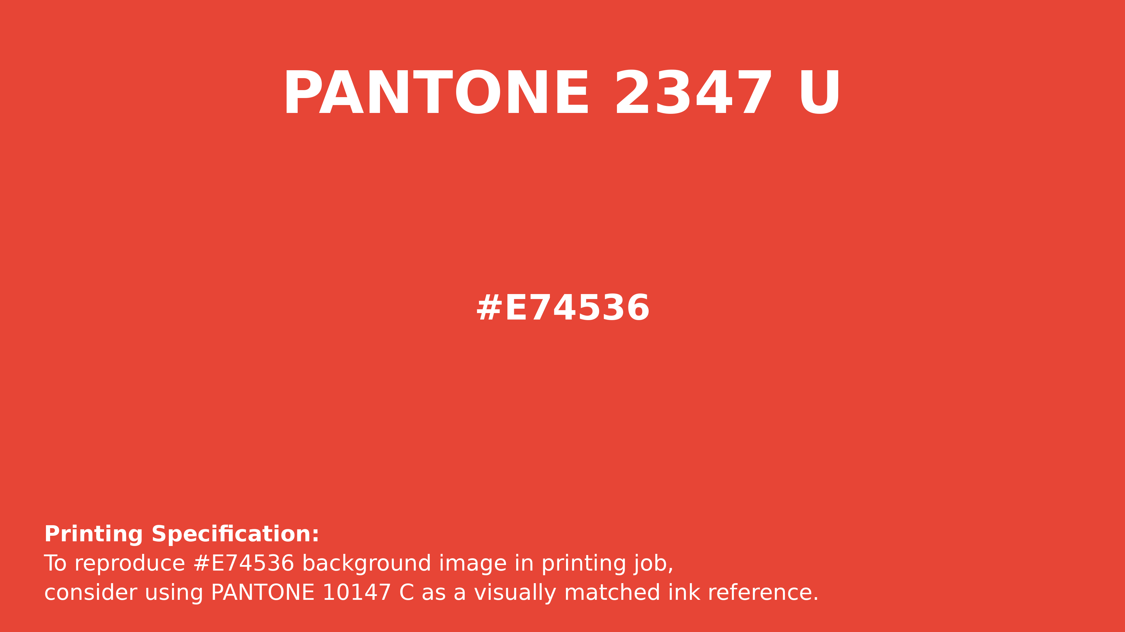 Hex Color #E74536 — RGB, CMYK & HSL Color Values | iColorPalette