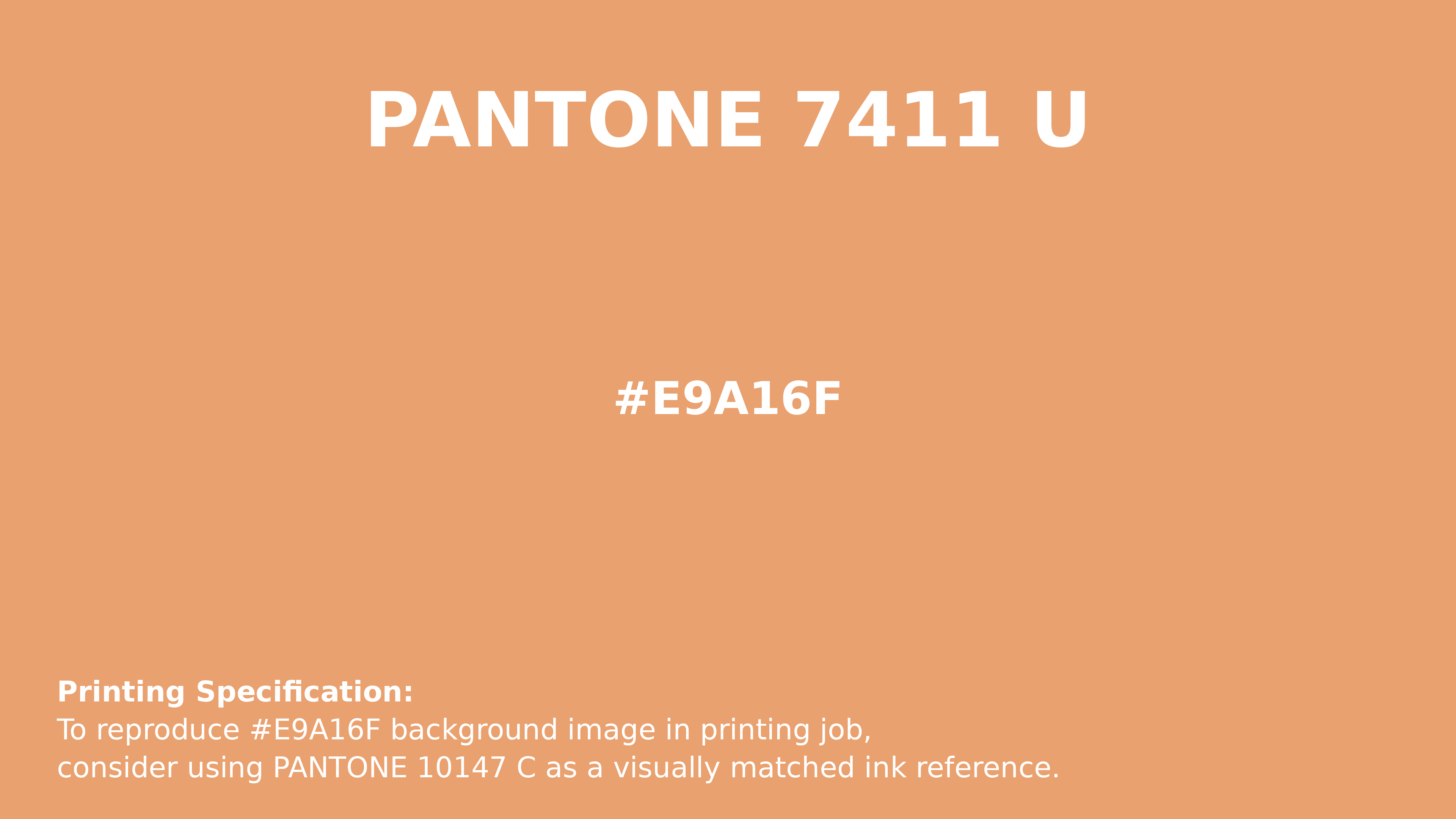 Hex Color #e9a16f | Printing Match PANTONE 7411 U | Color Hex Color #e9a16f | Printing Match PANTONE 7411 U | Color