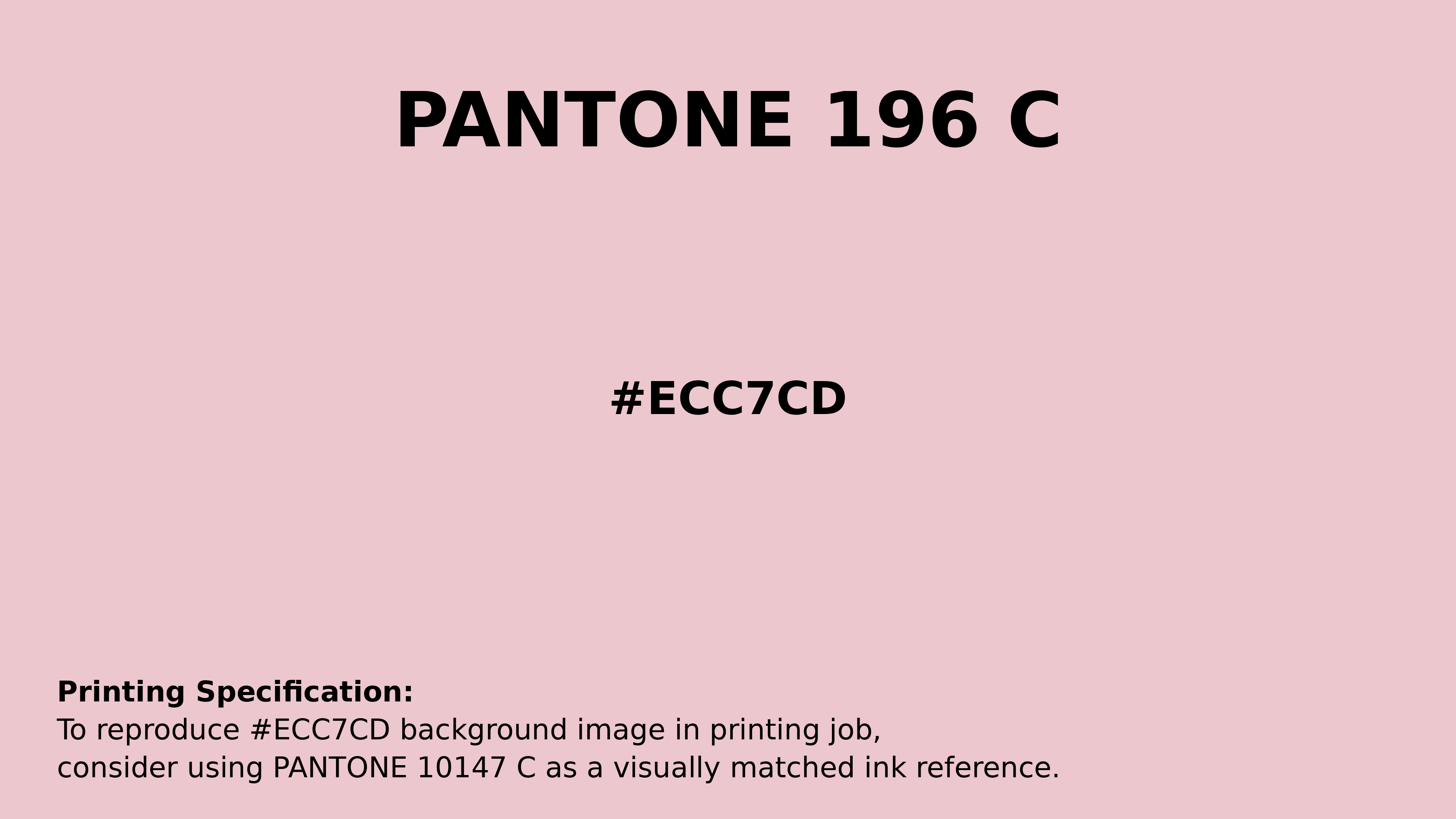 Professional Pantone color reference guide for Pantone 196 C Color | Hex color Code #ecc7cd. Perfect for printing specifications and color matching in production. #pantone #colormatching #printing #ecc7cd