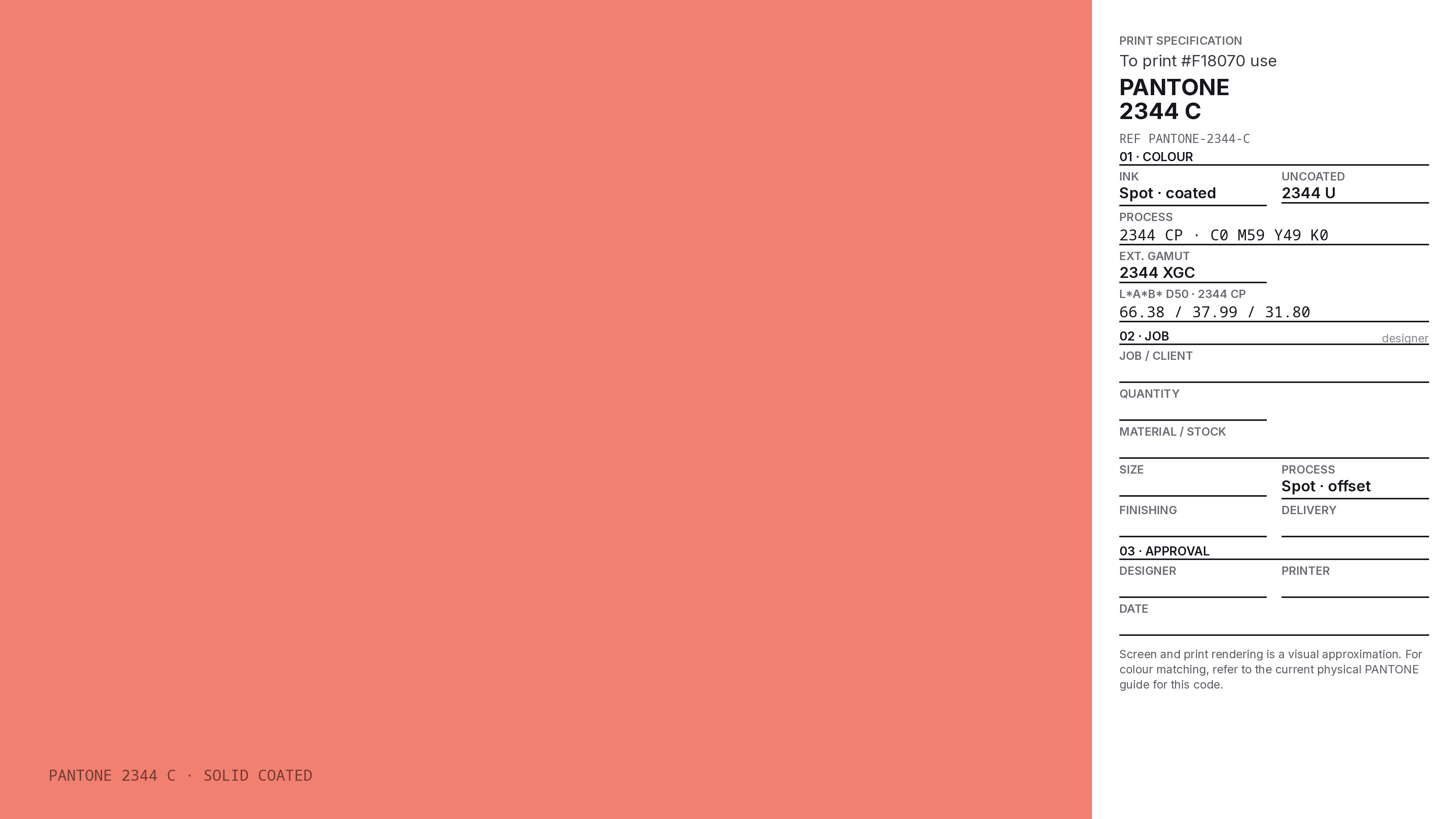 F18070 Hex Code (Melondrama Shade) — RGB, CMYK & HSL Color Values