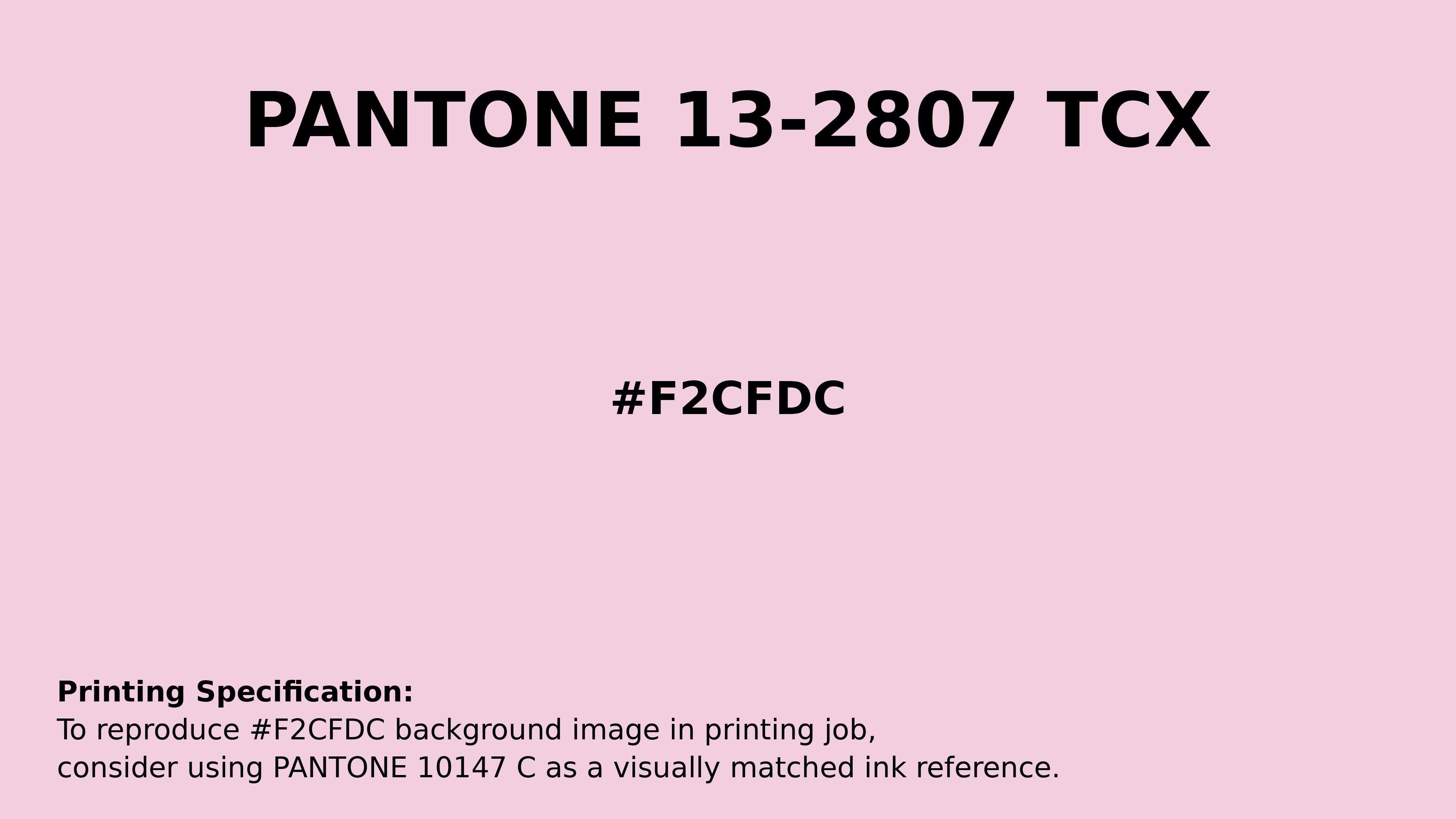 Professional Pantone color reference guide for Pantone 13-2807 Tcx Ballerina Color | Hex color Code #f2cfdc. Perfect for printing specifications and color matching in production. #pantone #colormatching #printing #f2cfdc