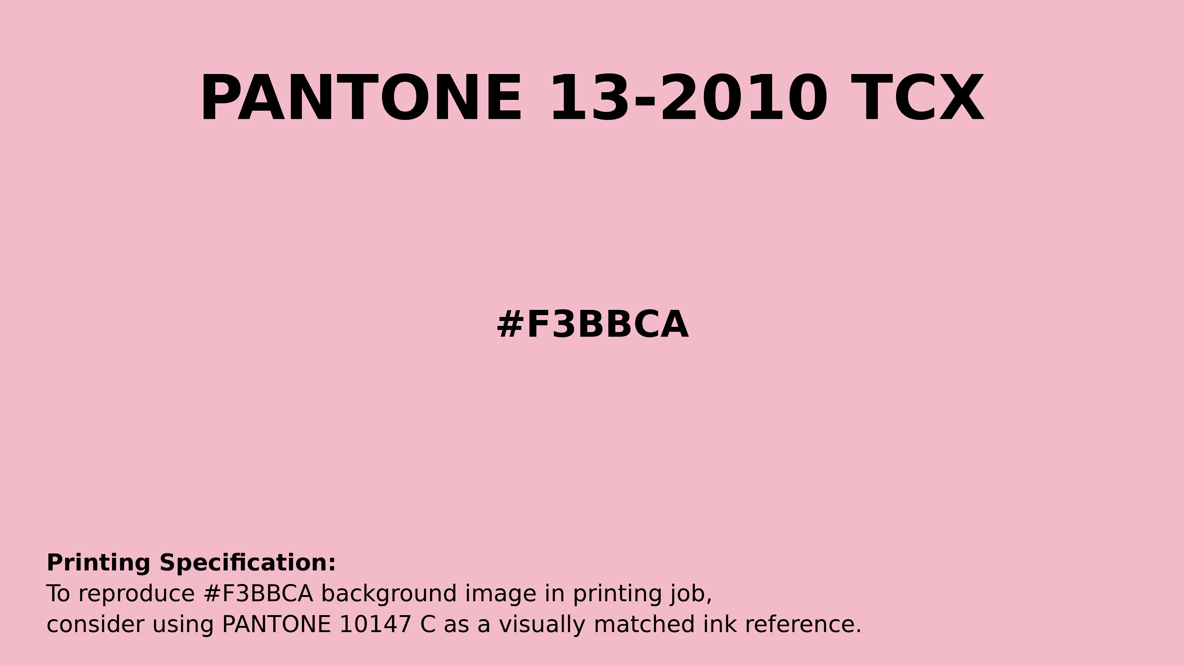 Professional Pantone color reference guide for Pantone 13-2010 Tcx Orchid Pink Color | Hex color Code #f3bbca. Perfect for printing specifications and color matching in production. #pantone #colormatching #printing #f3bbca