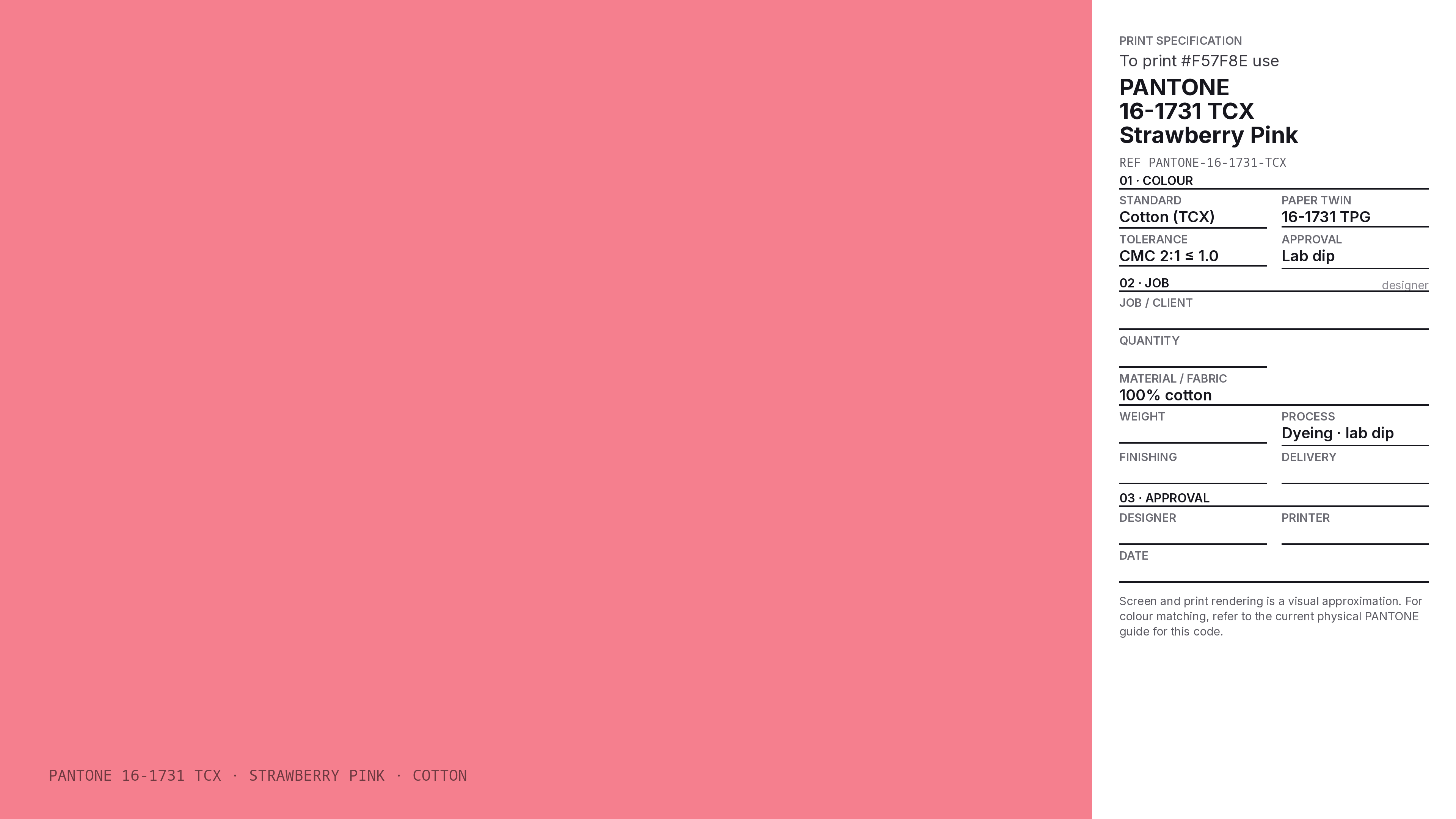 Strawberry Pink Hex Code #F57F8E — RGB, CMYK & HSL Color Values