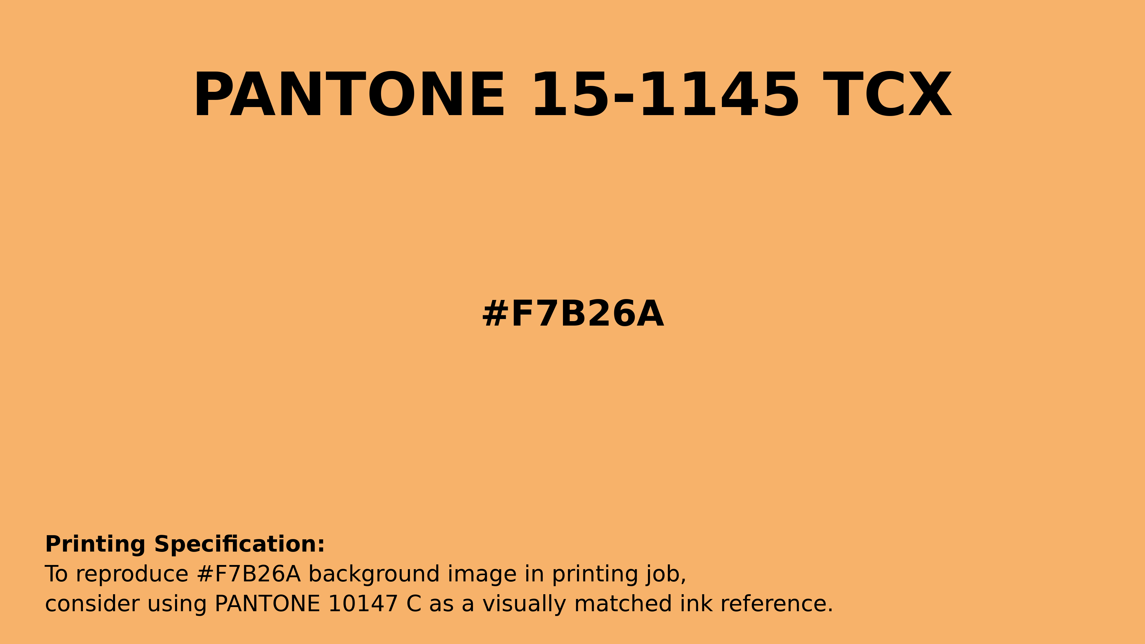 Hex Color #f7b26a | Printing Match PANTONE 15-1145 TCX | Color