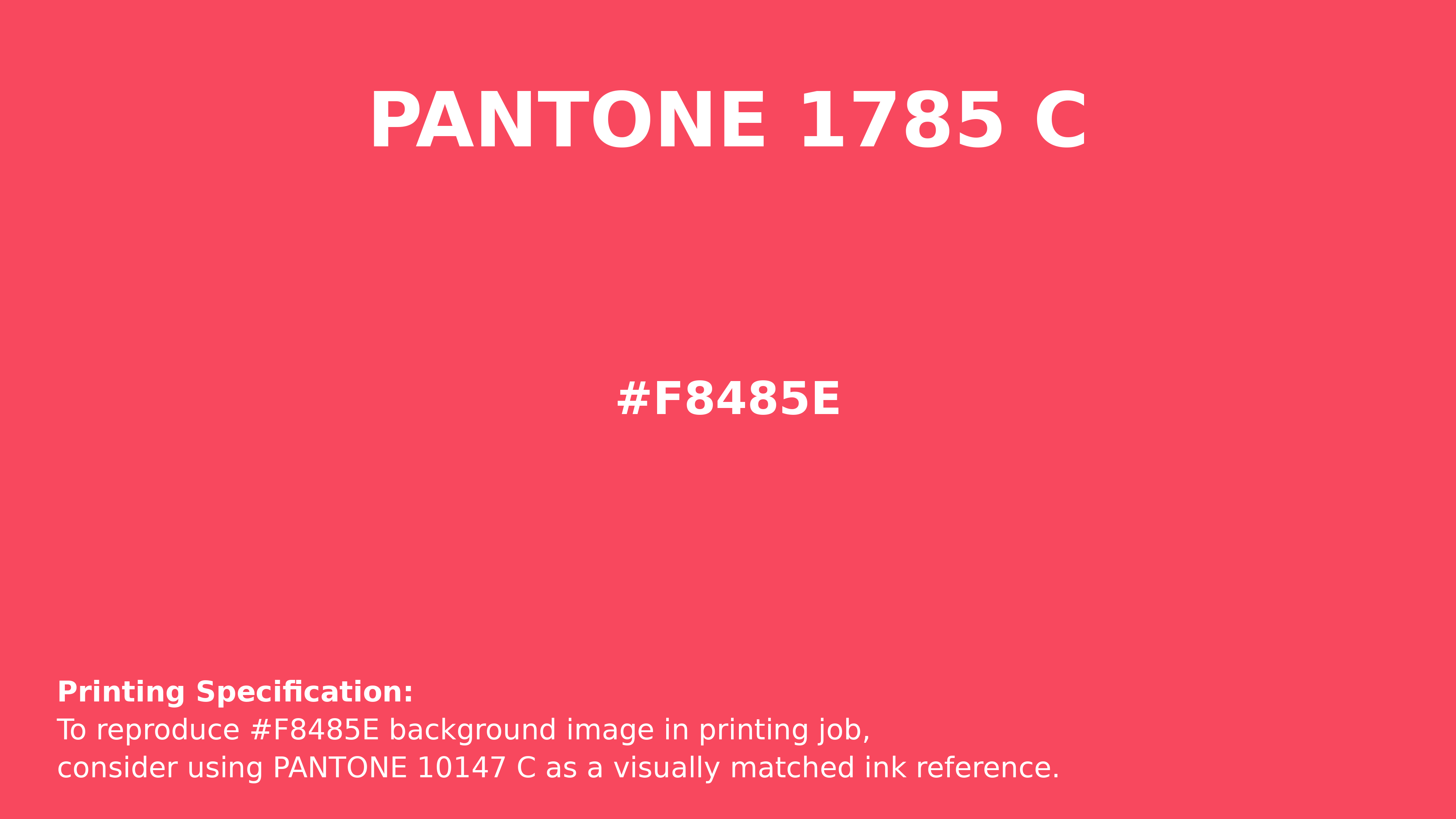 Professional Pantone color reference guide for Pantone 1785 C Color | Hex color Code #f8485e. Perfect for printing specifications and color matching in production. #pantone #colormatching #printing #f8485e