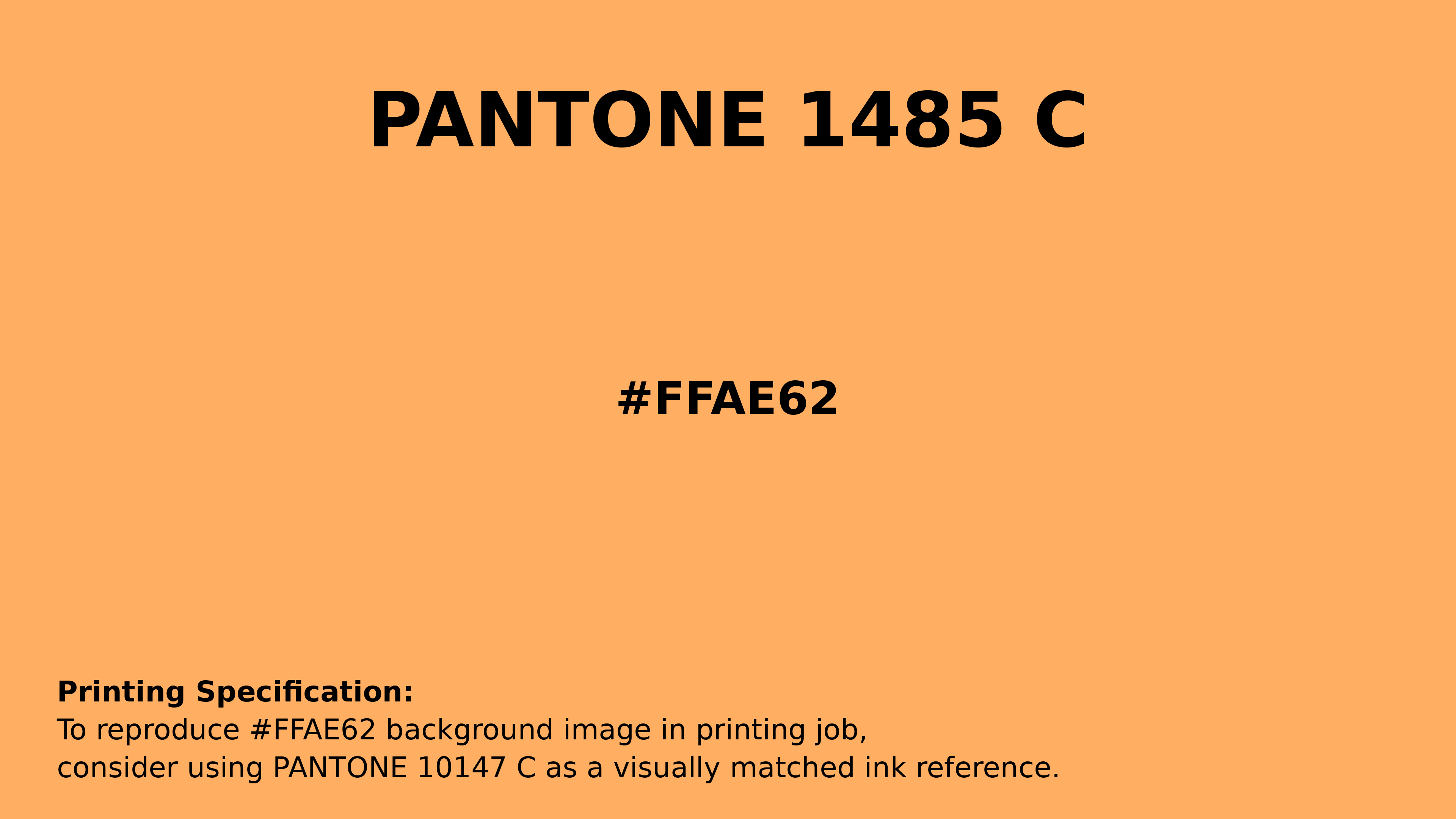 Professional Pantone color reference guide for Pantone 1485 C Color | Hex color Code #ffae62. Perfect for printing specifications and color matching in production. #pantone #colormatching #printing #ffae62