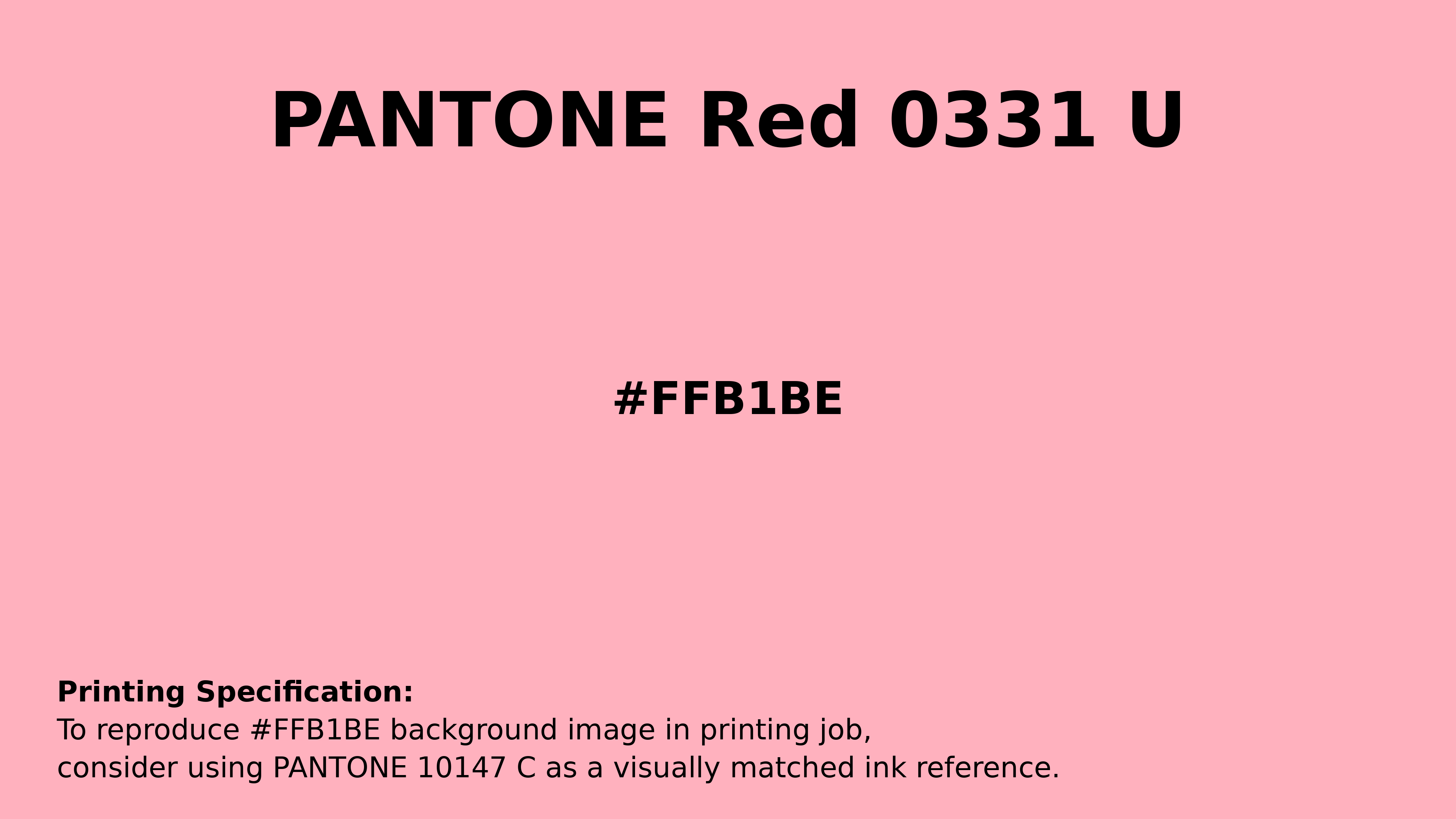 Hex Color #ffb1be | Printing Match PANTONE RED 0331 U | Color ...